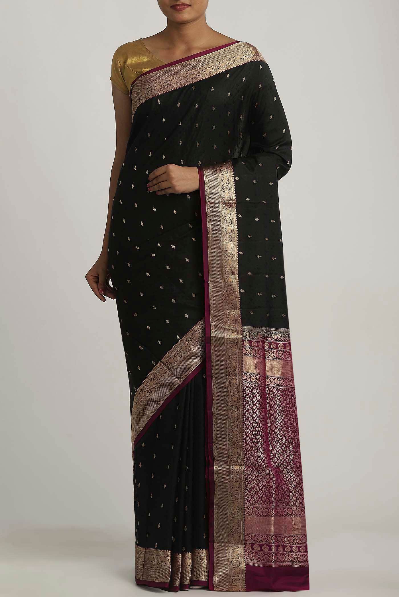 Black Soft Silk Saree