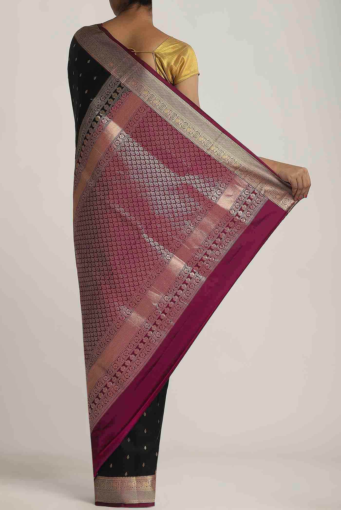 Black Soft Silk Saree