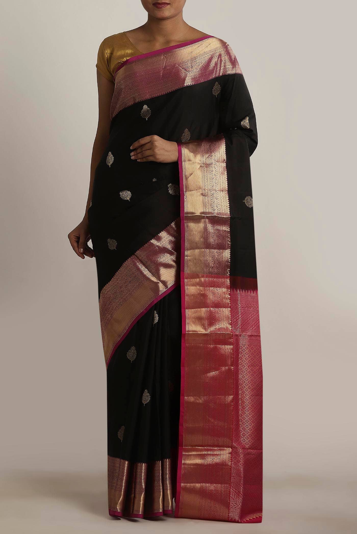 Black Soft Silk Saree