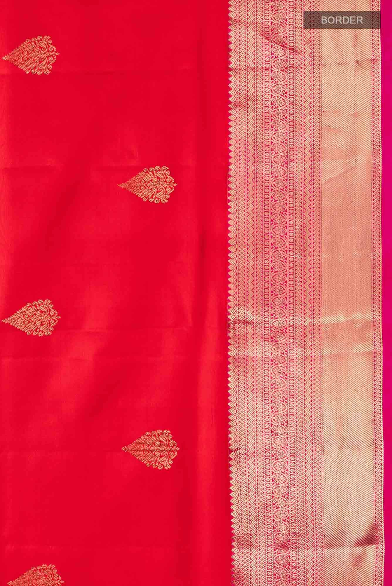 Deep Red Soft Silk Saree