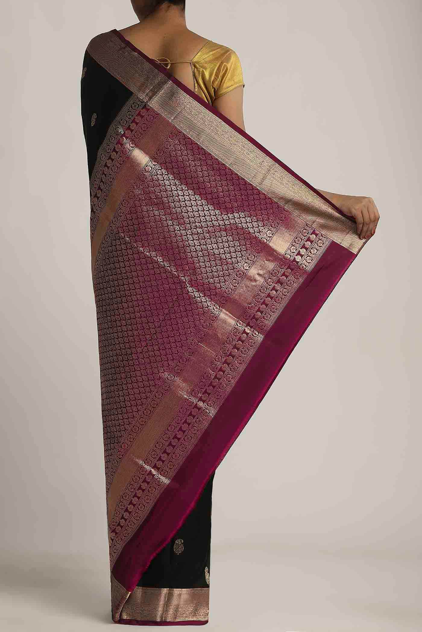 Black Soft Silk Saree