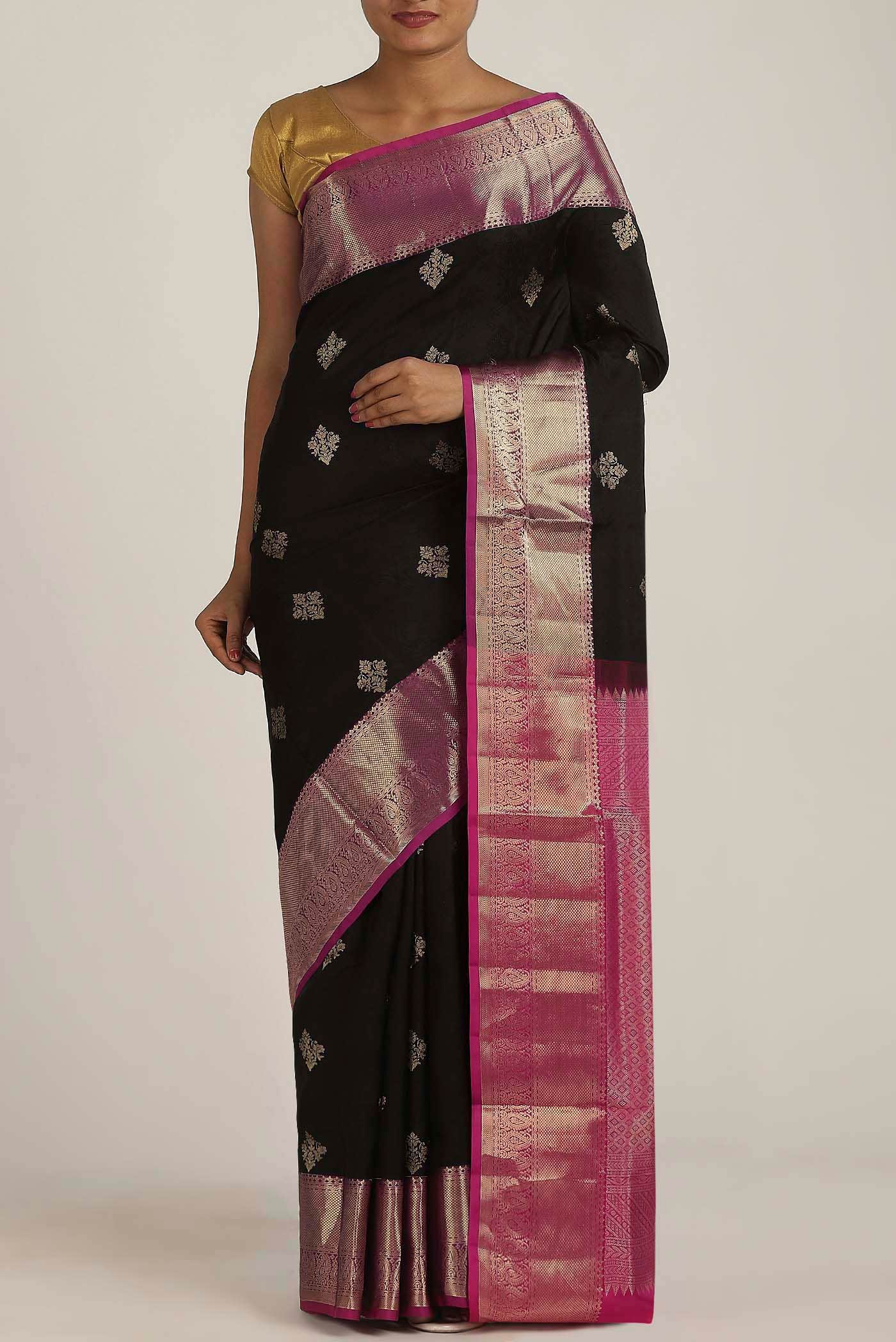 Black Soft Silk Saree