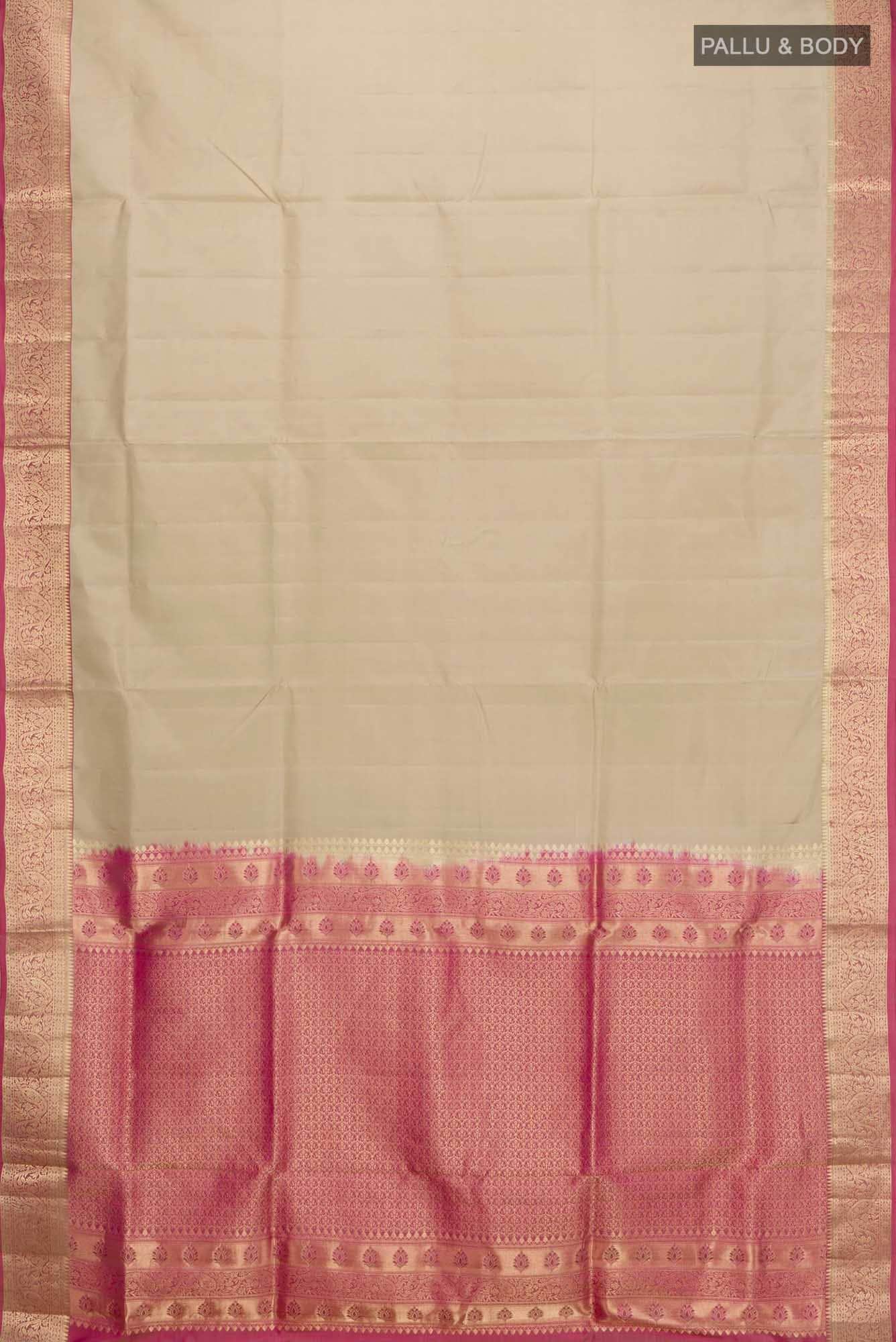 Beige Soft Silk Saree