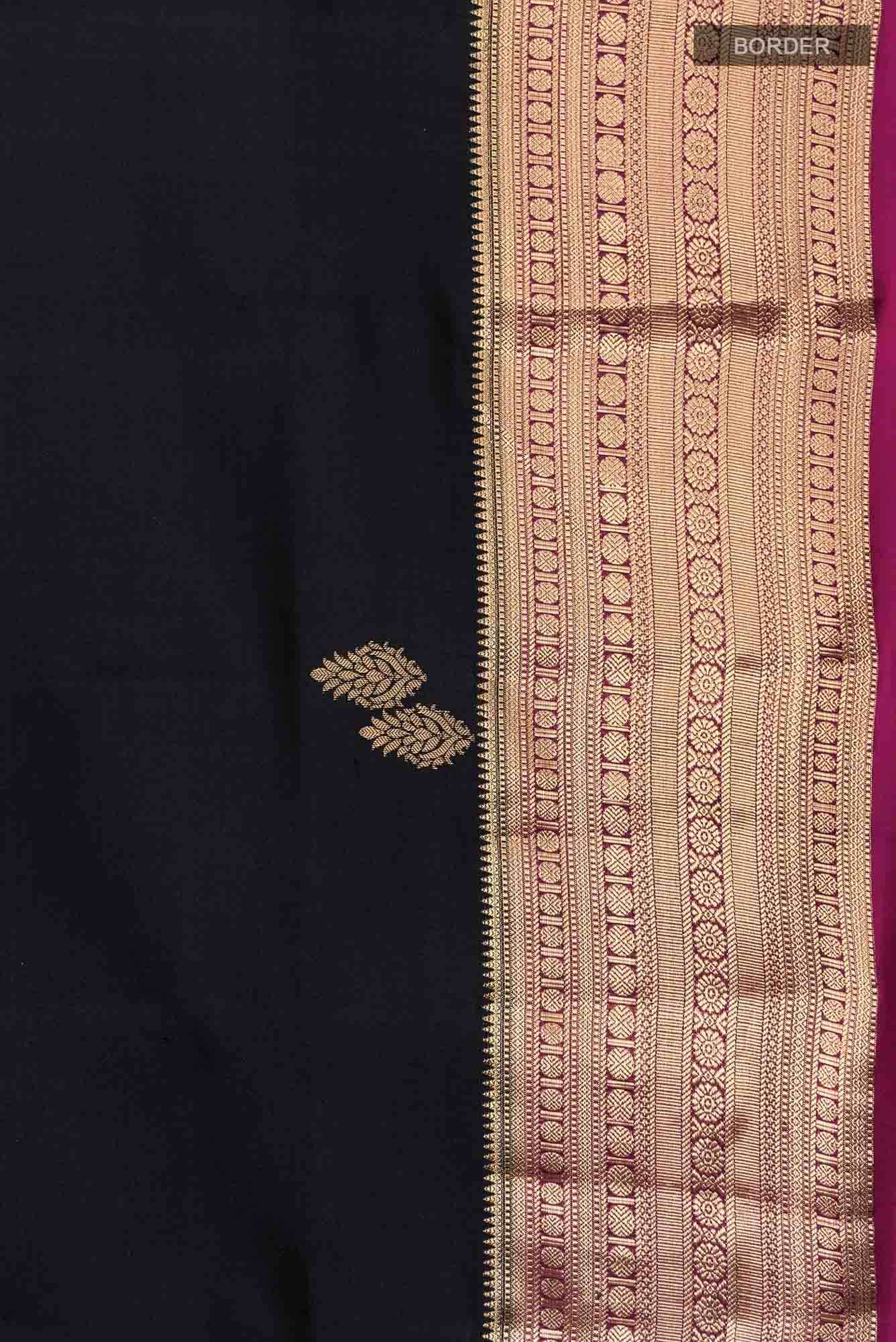 Black Soft Silk Saree