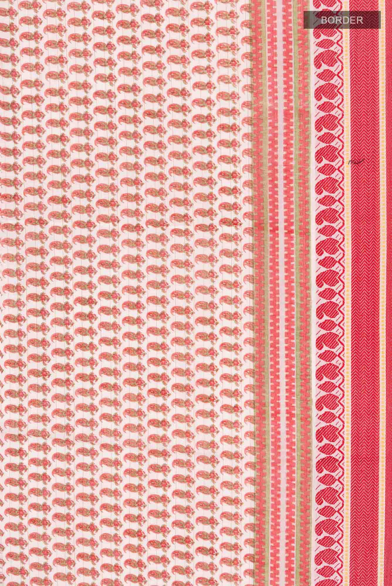 Deep Red Tussar Saree