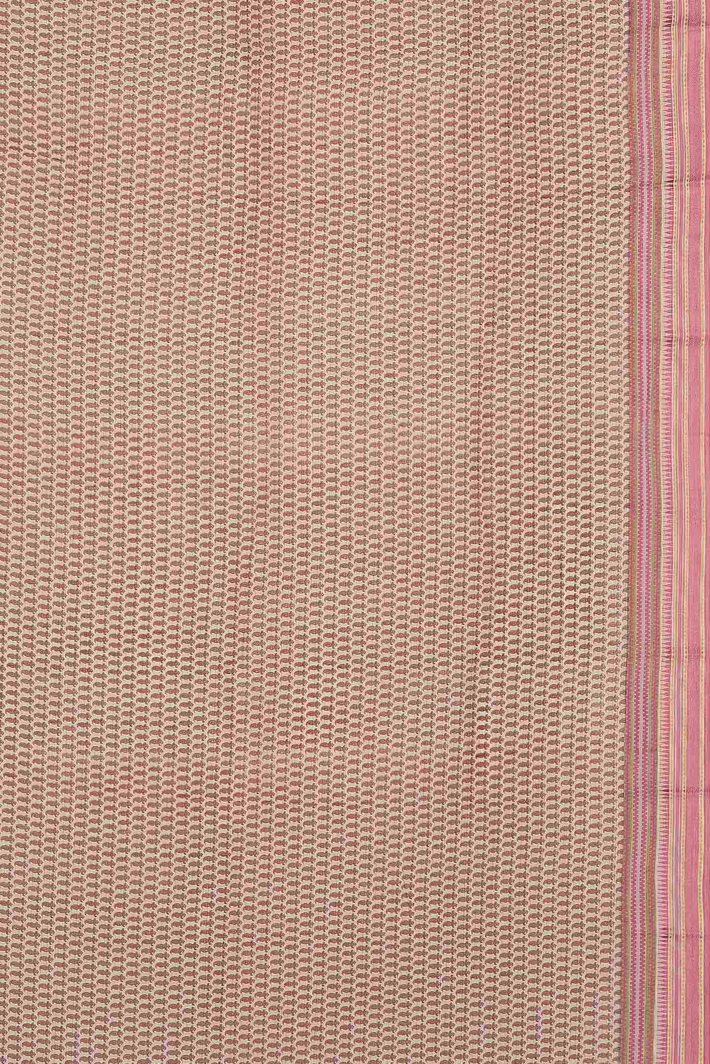 Cream Tussar Silk Saree