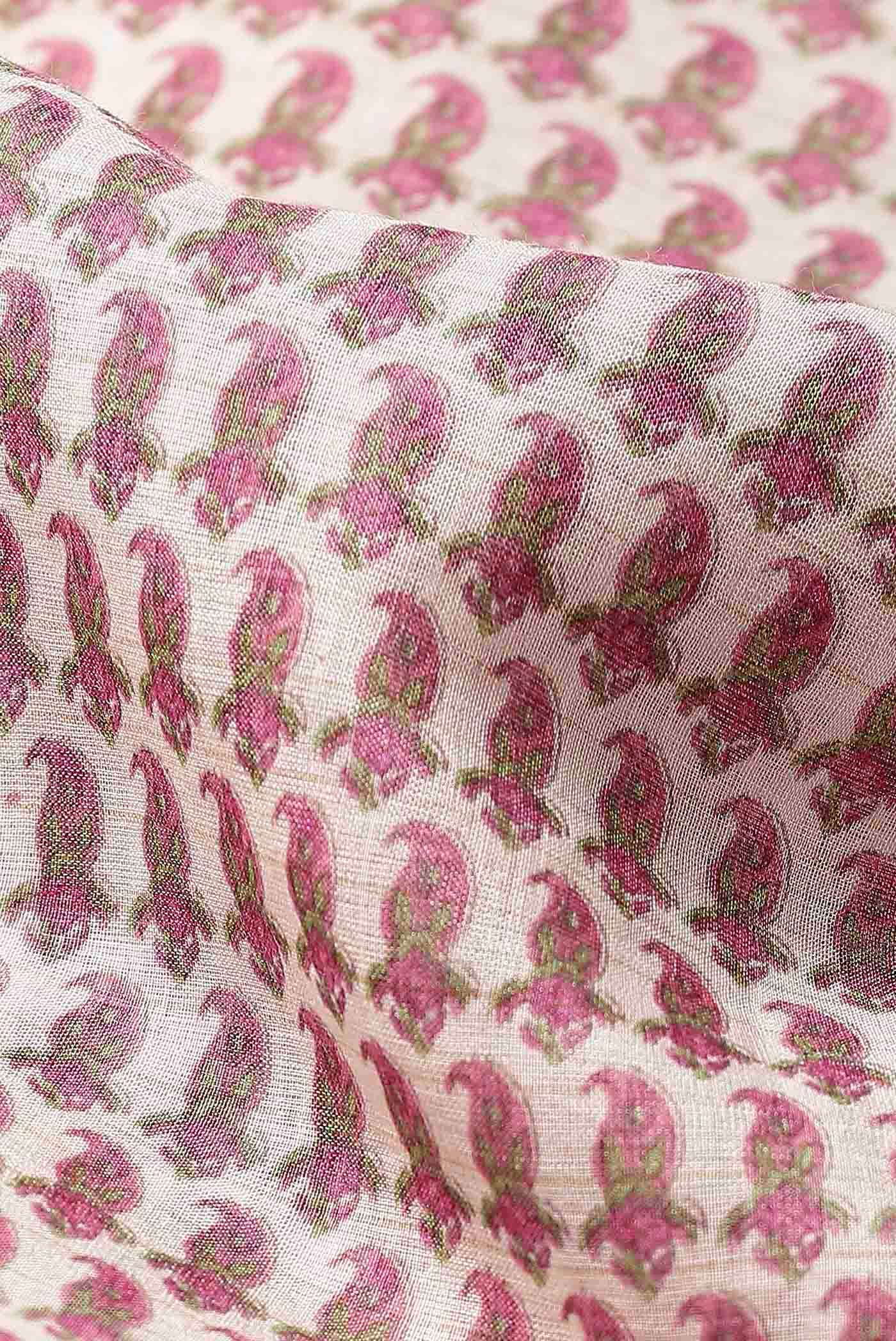 Cream Tussar Silk Saree