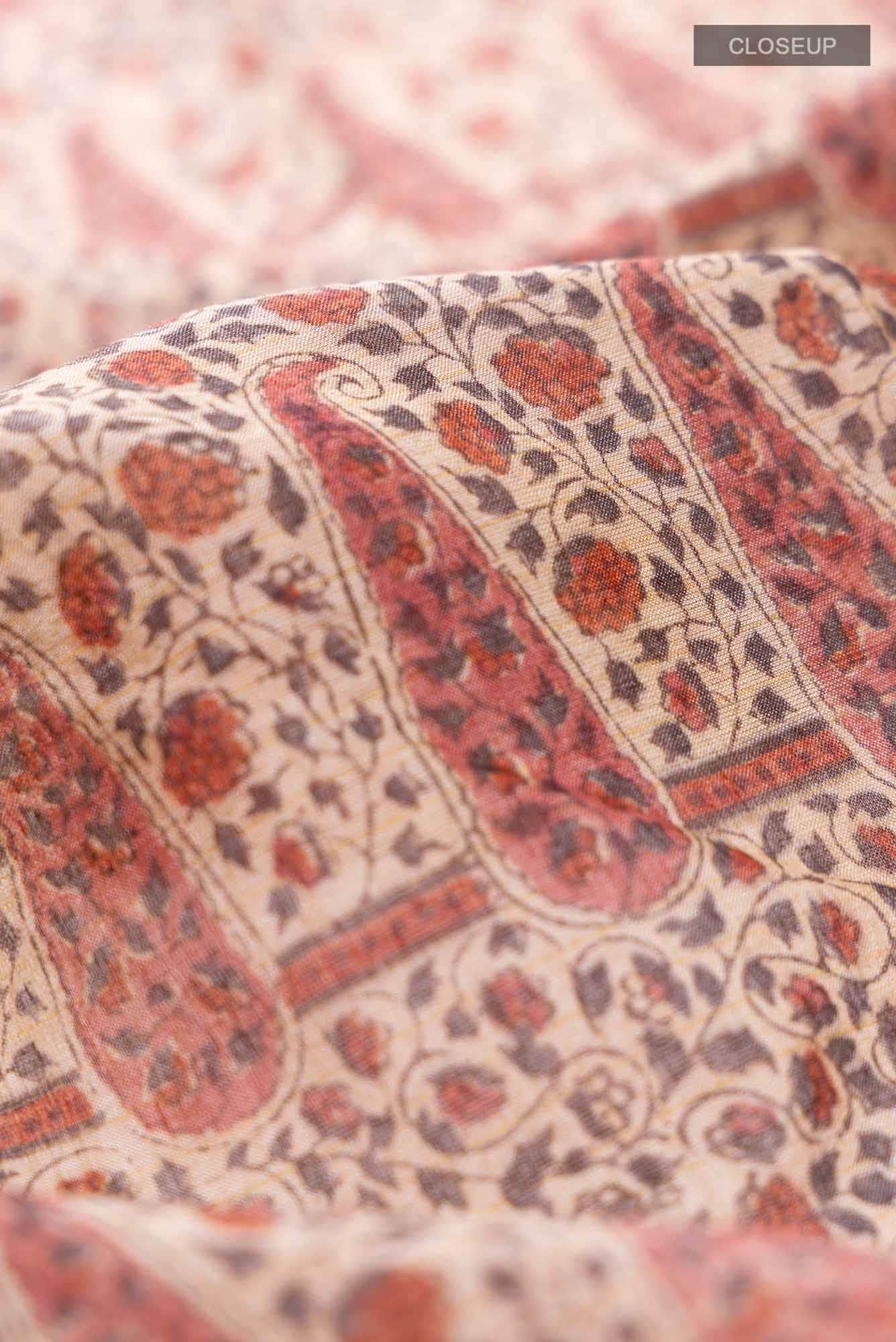 Brown Tussar Saree