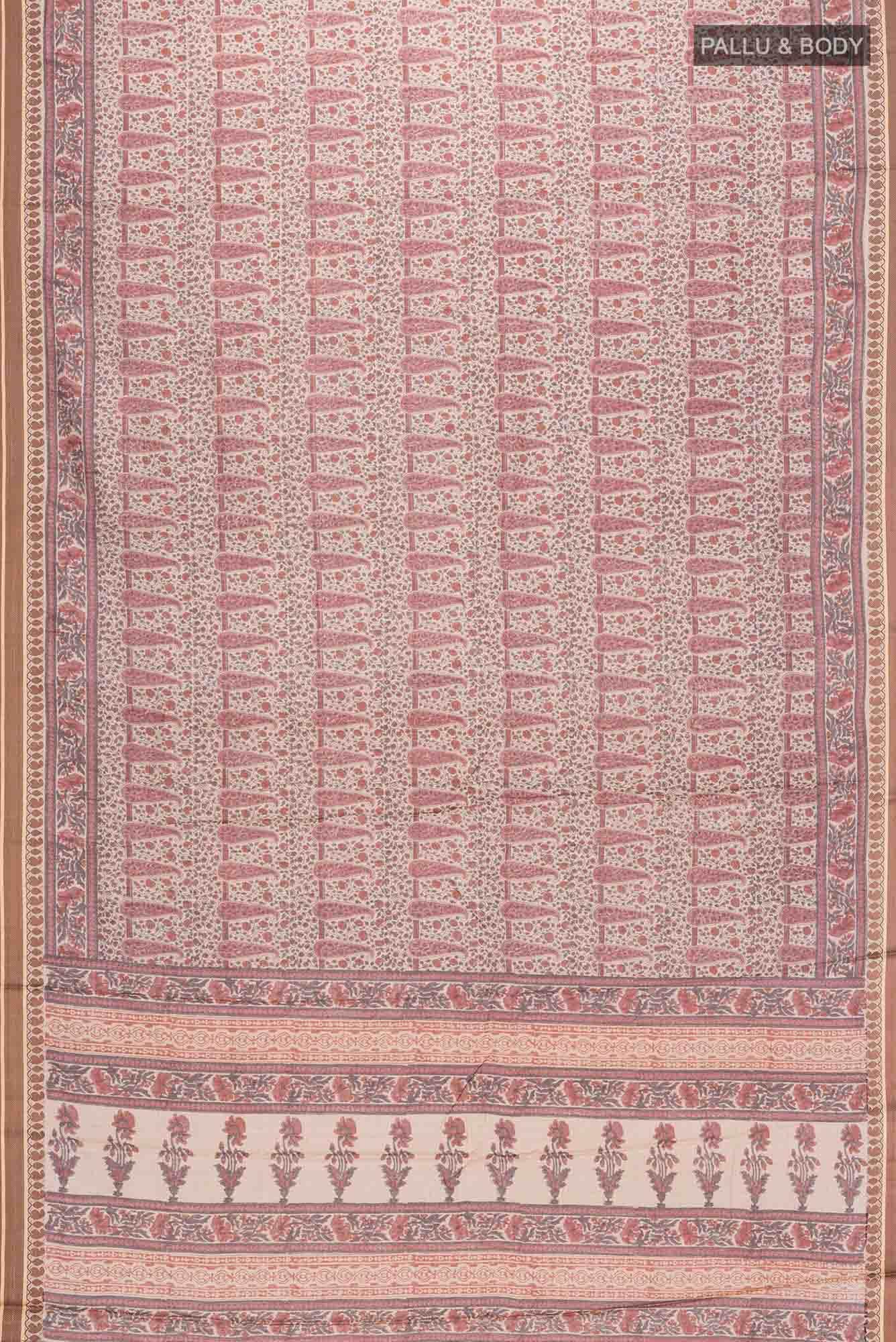 Brown Tussar Saree