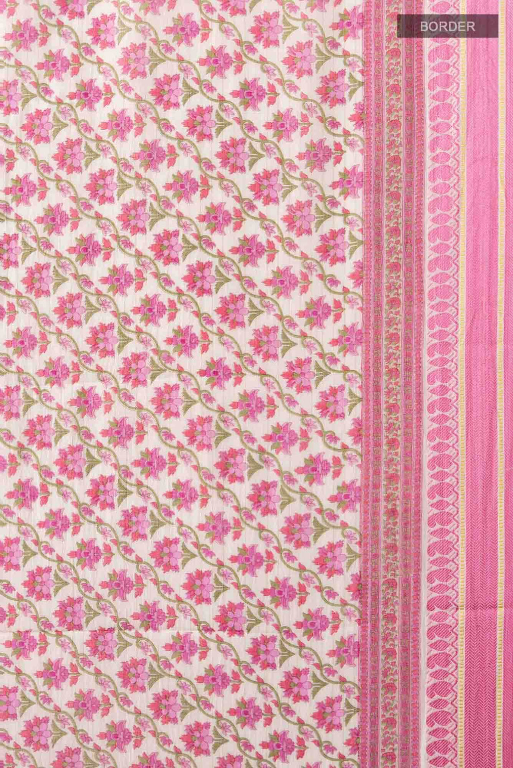 Pink Blended Tussar Saree