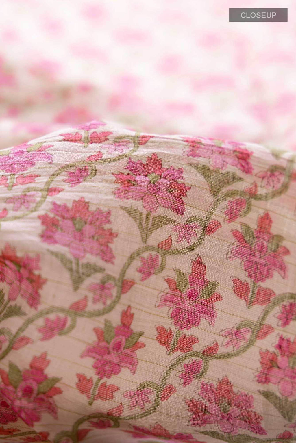 Pink Blended Tussar Saree