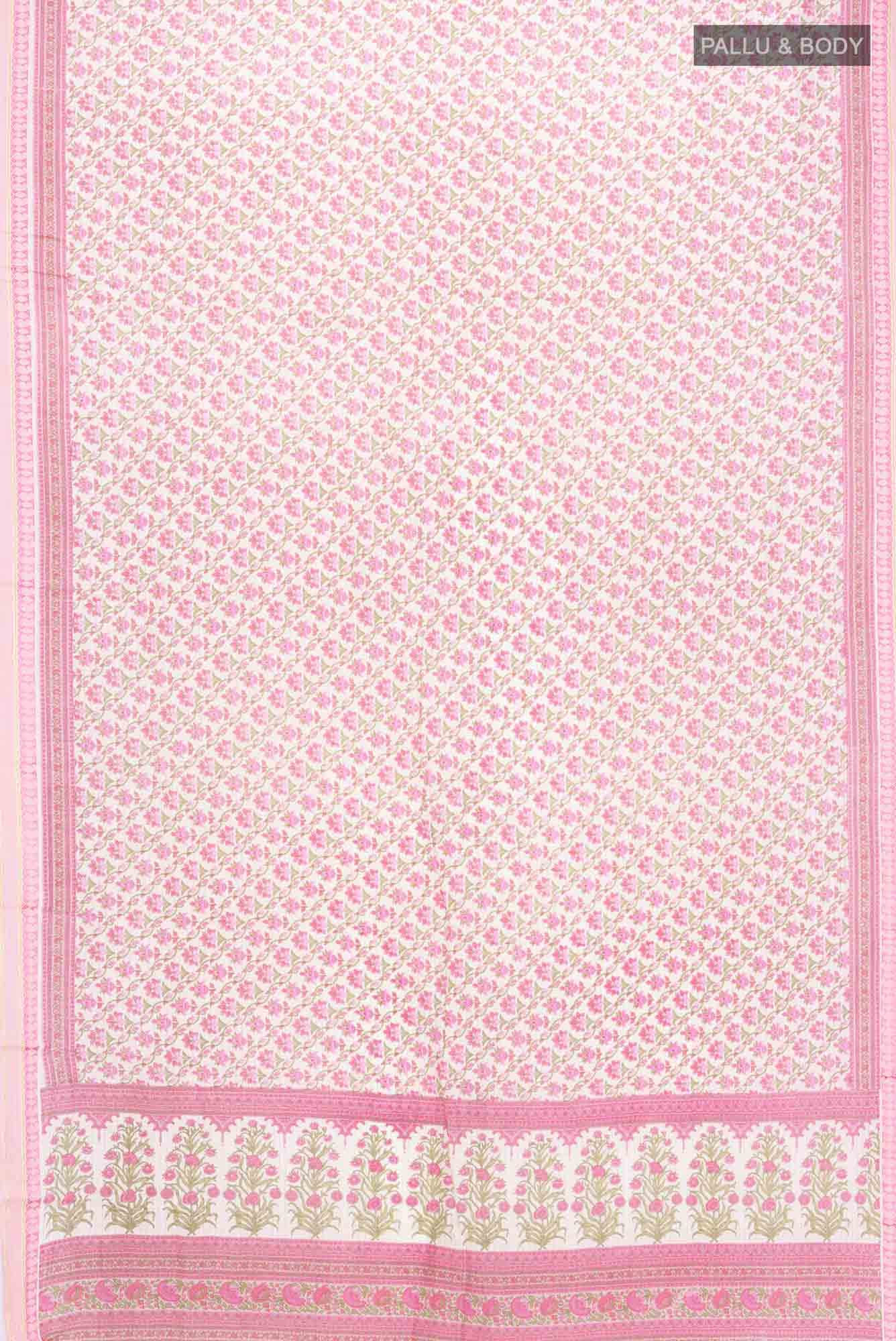 Pink Blended Tussar Saree