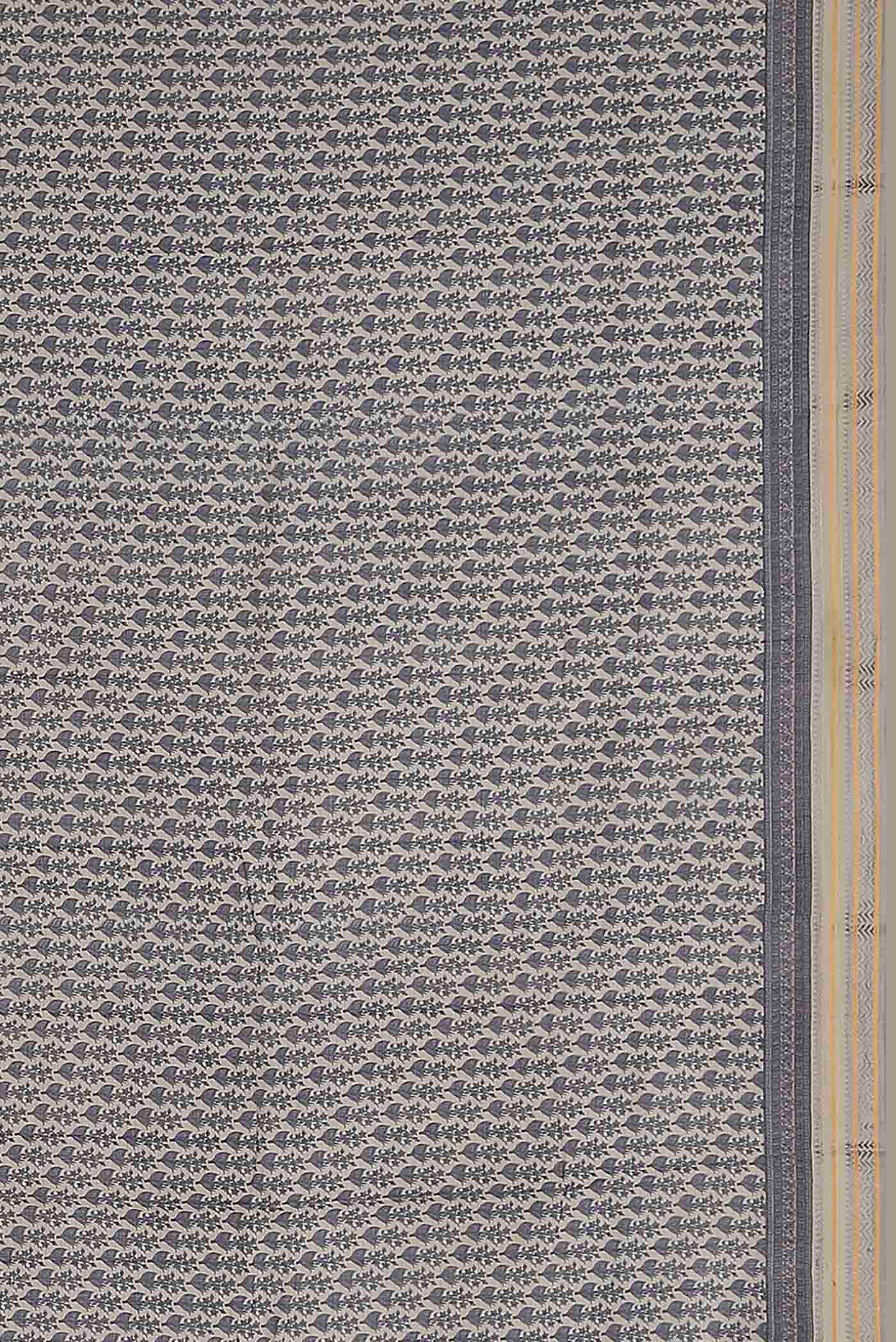 Cream Tussar Silk Saree