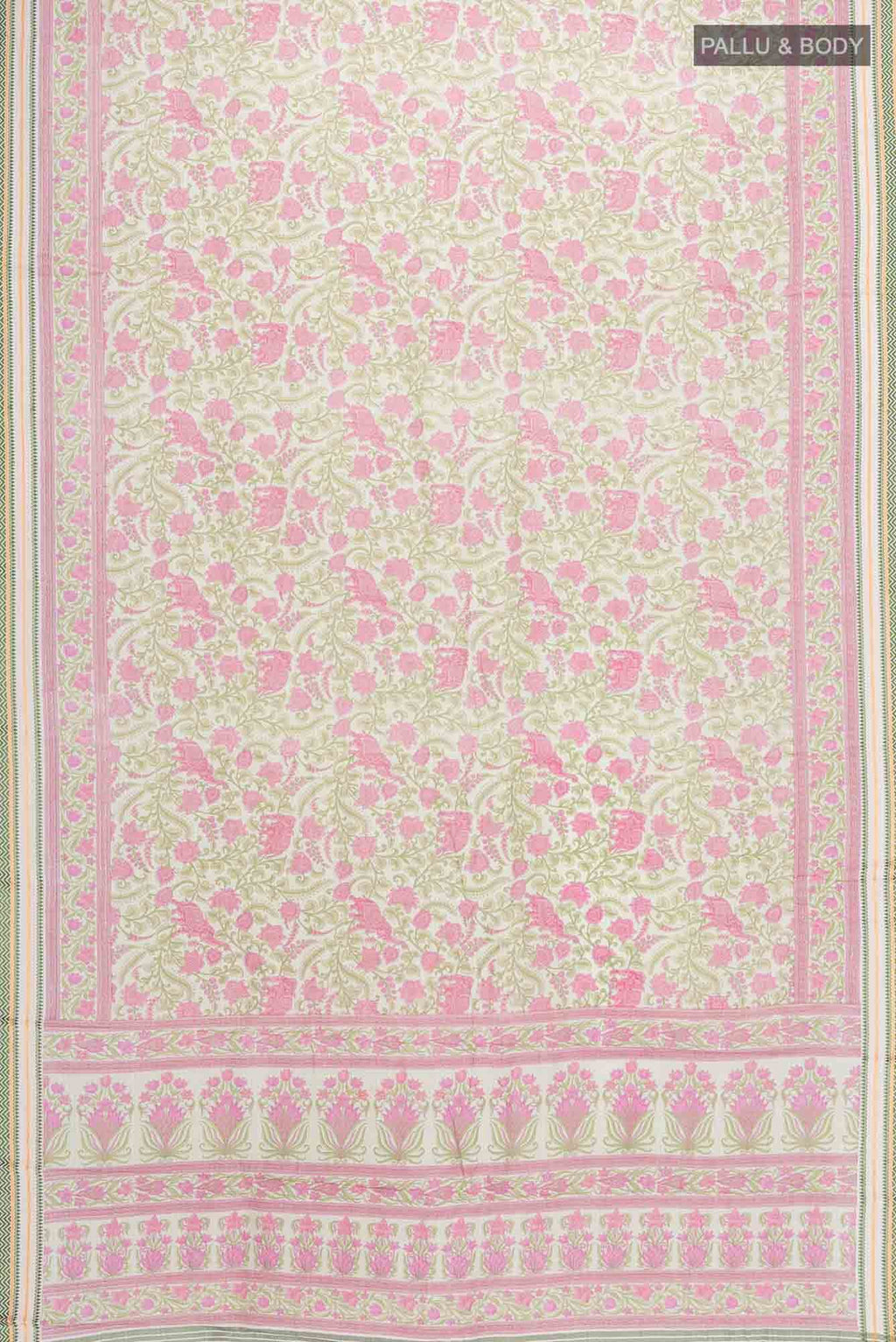 Light Green Tussar Saree