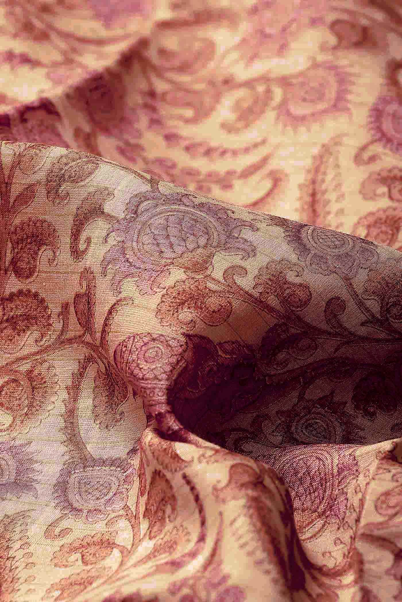 Cream Tussar Silk Saree