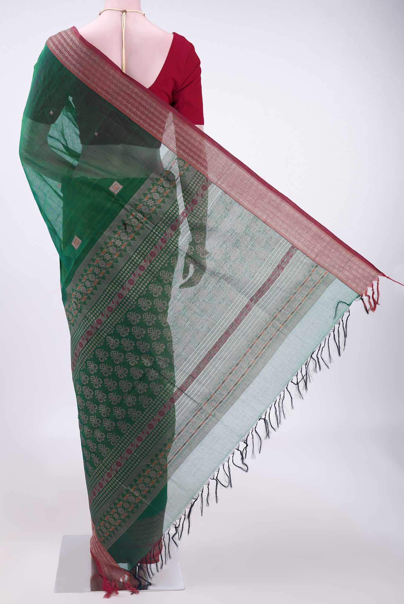 Green Kanchi Cotton Saree