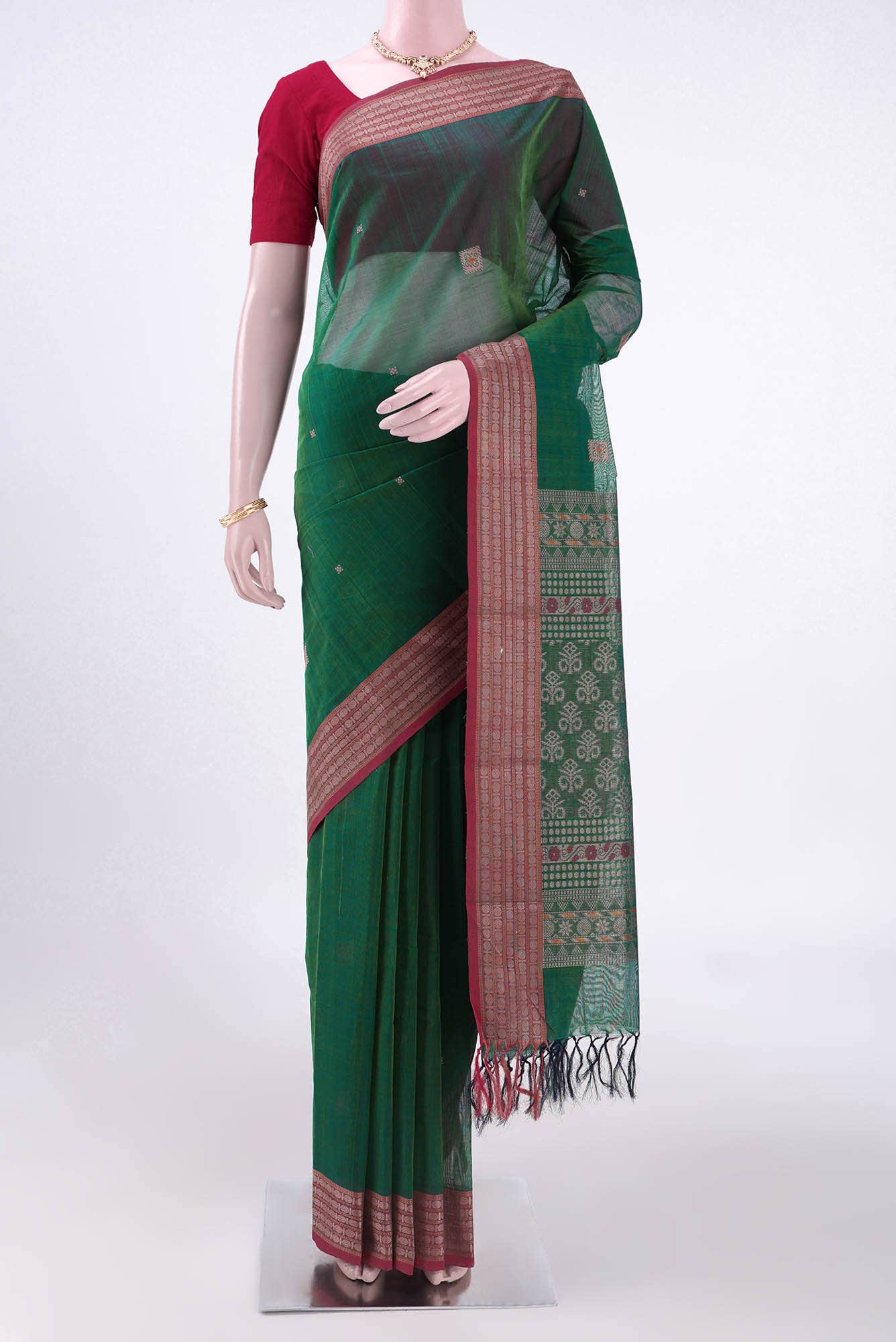 Green Kanchi Cotton Saree