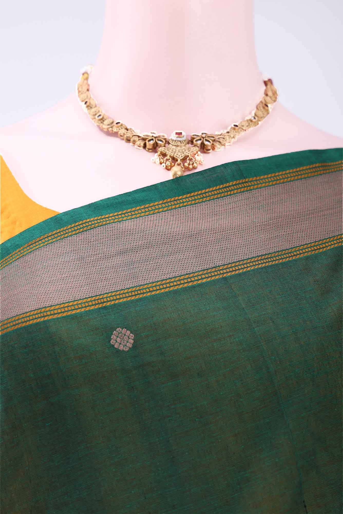 Green Kanchi Cotton Saree