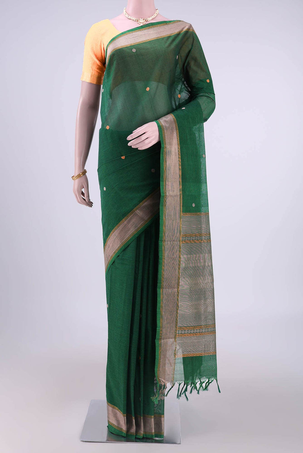 Green Kanchi Cotton Saree