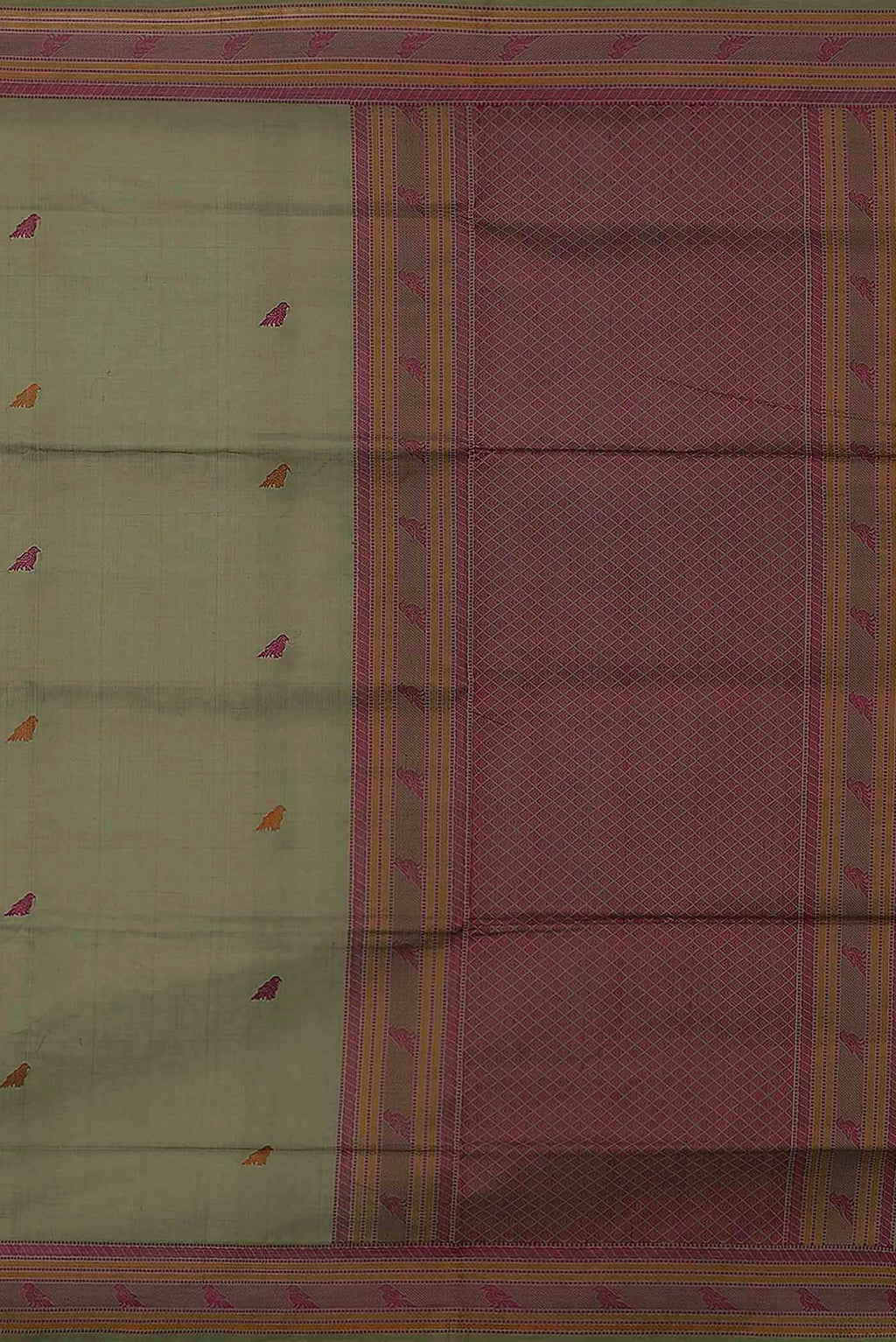 Green Coimbatore Cotton Saree