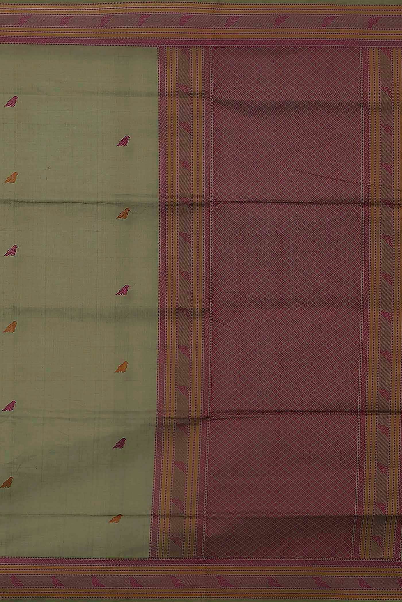 Green Coimbatore Cotton Saree