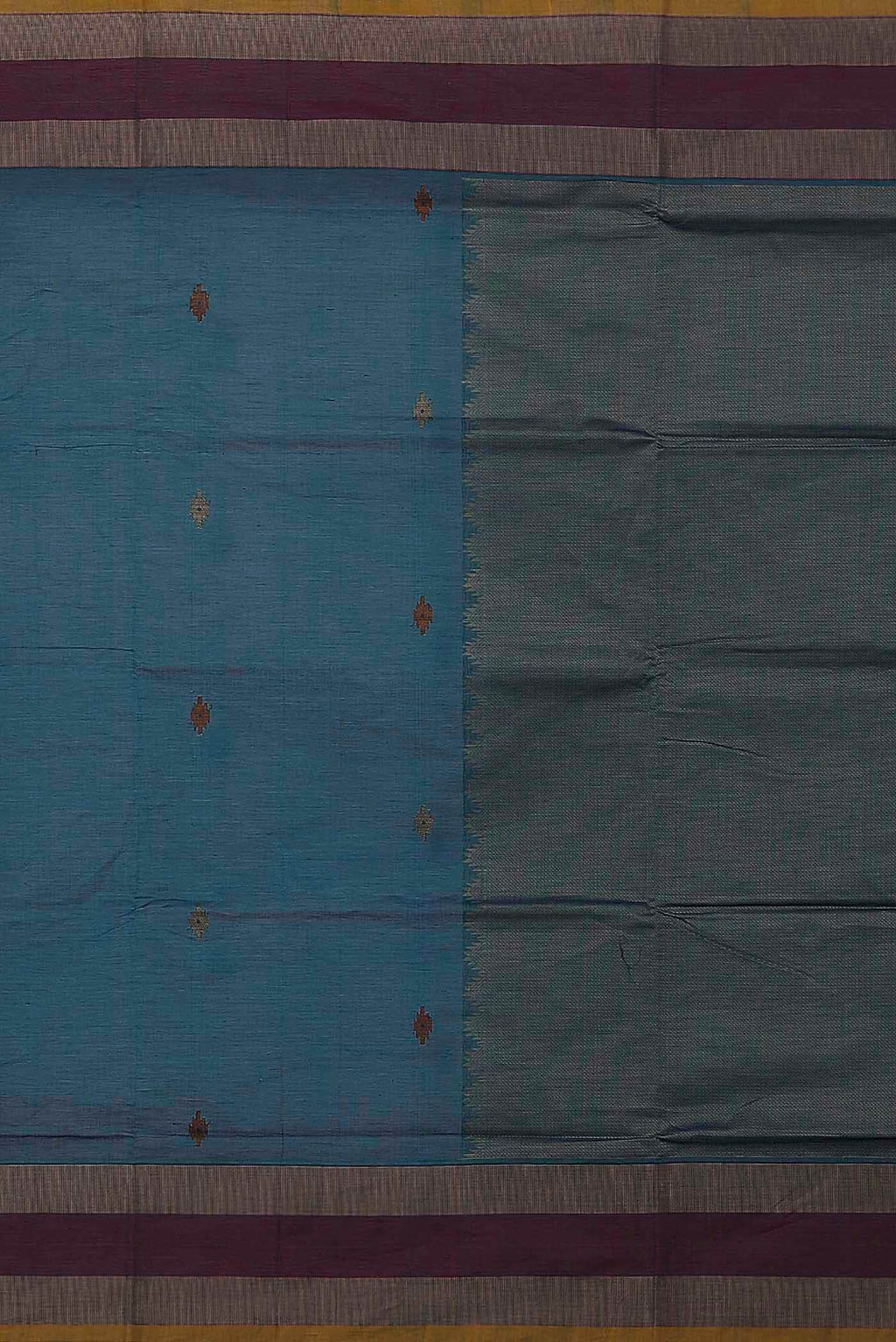 Blue Coimbatore Cotton Saree