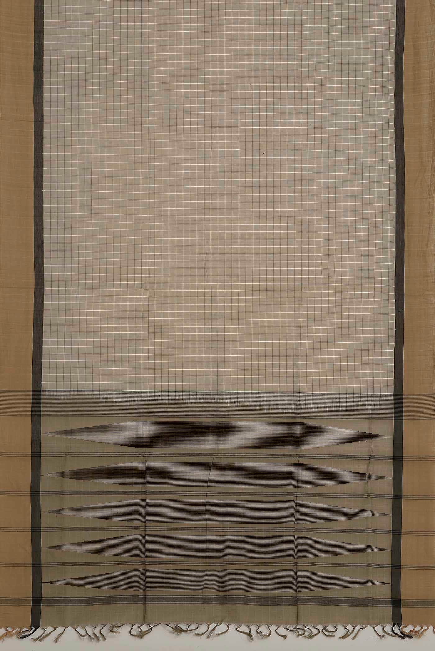 Beige Coimbatore Cotton Saree