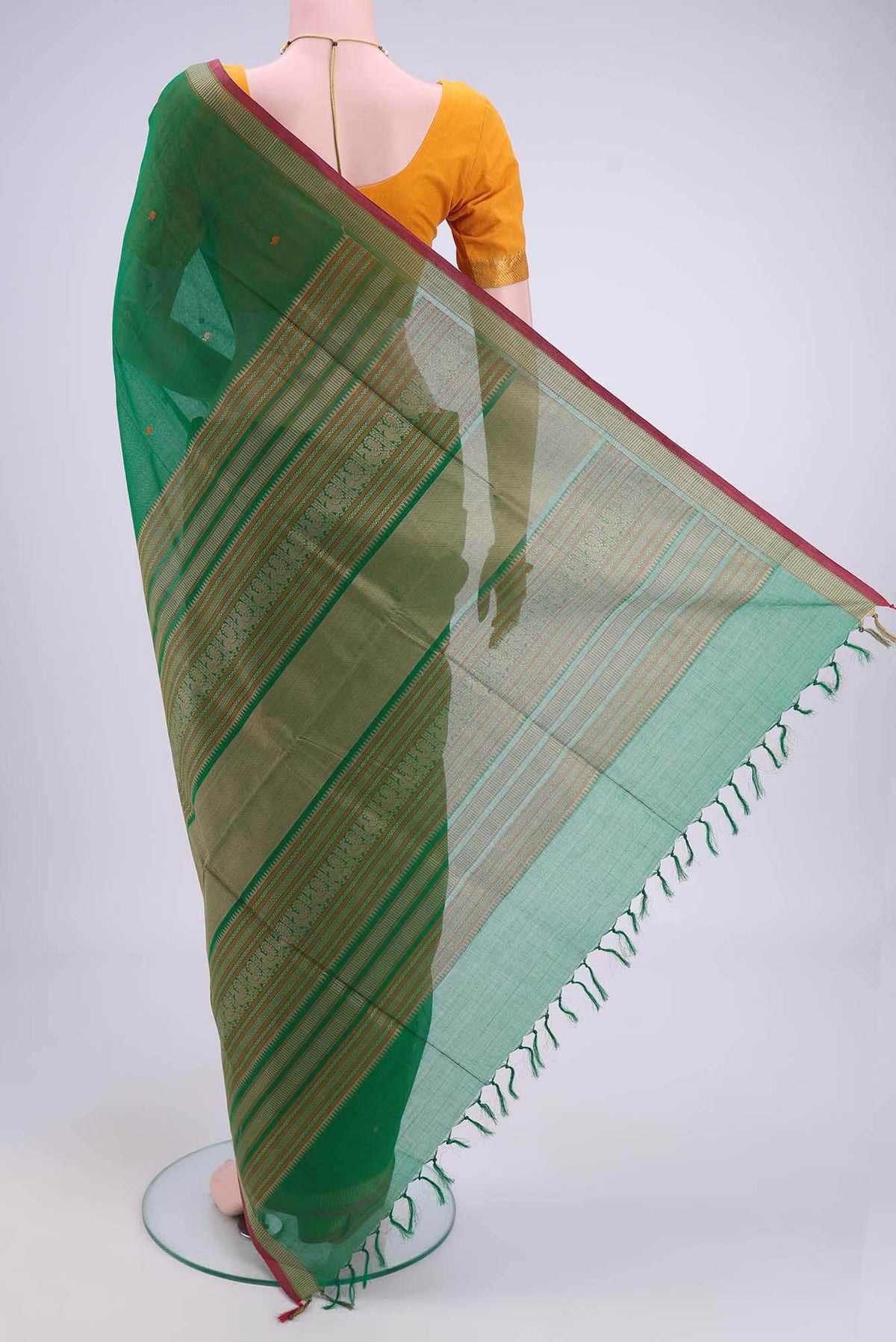 Green Coimbatore Cotton Saree