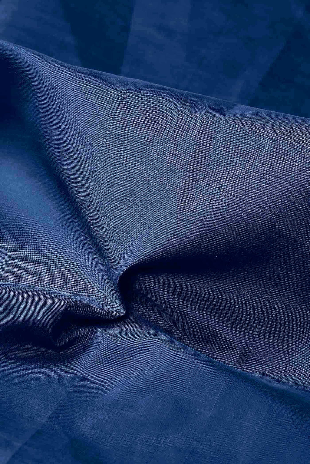 Blue Blended Poly Cotton Saree