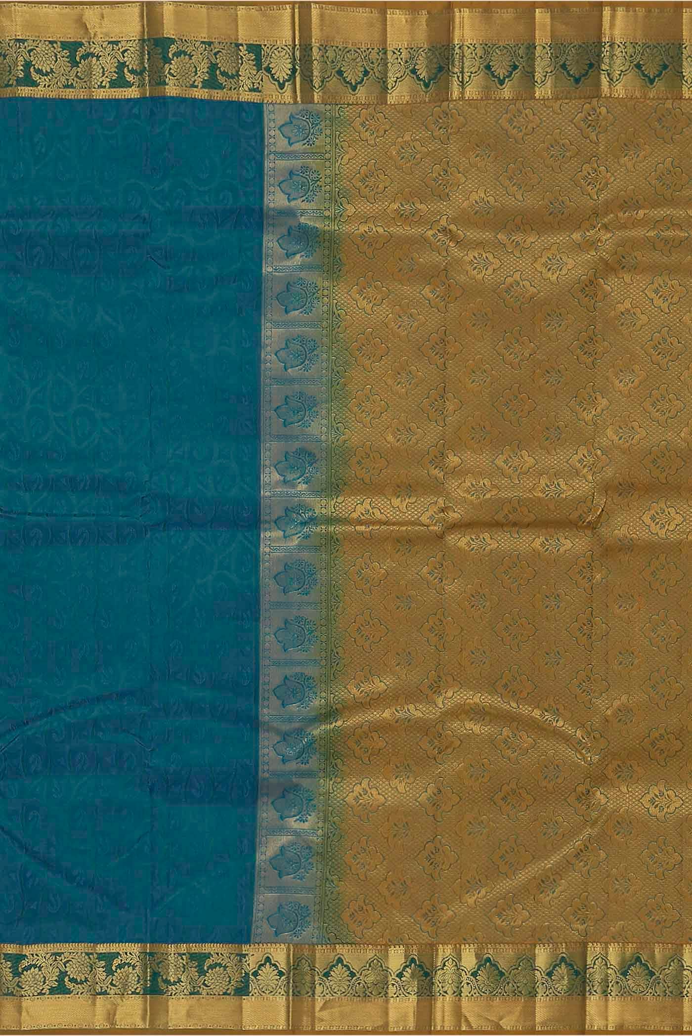 Blue Kanchipuram Silk Saree