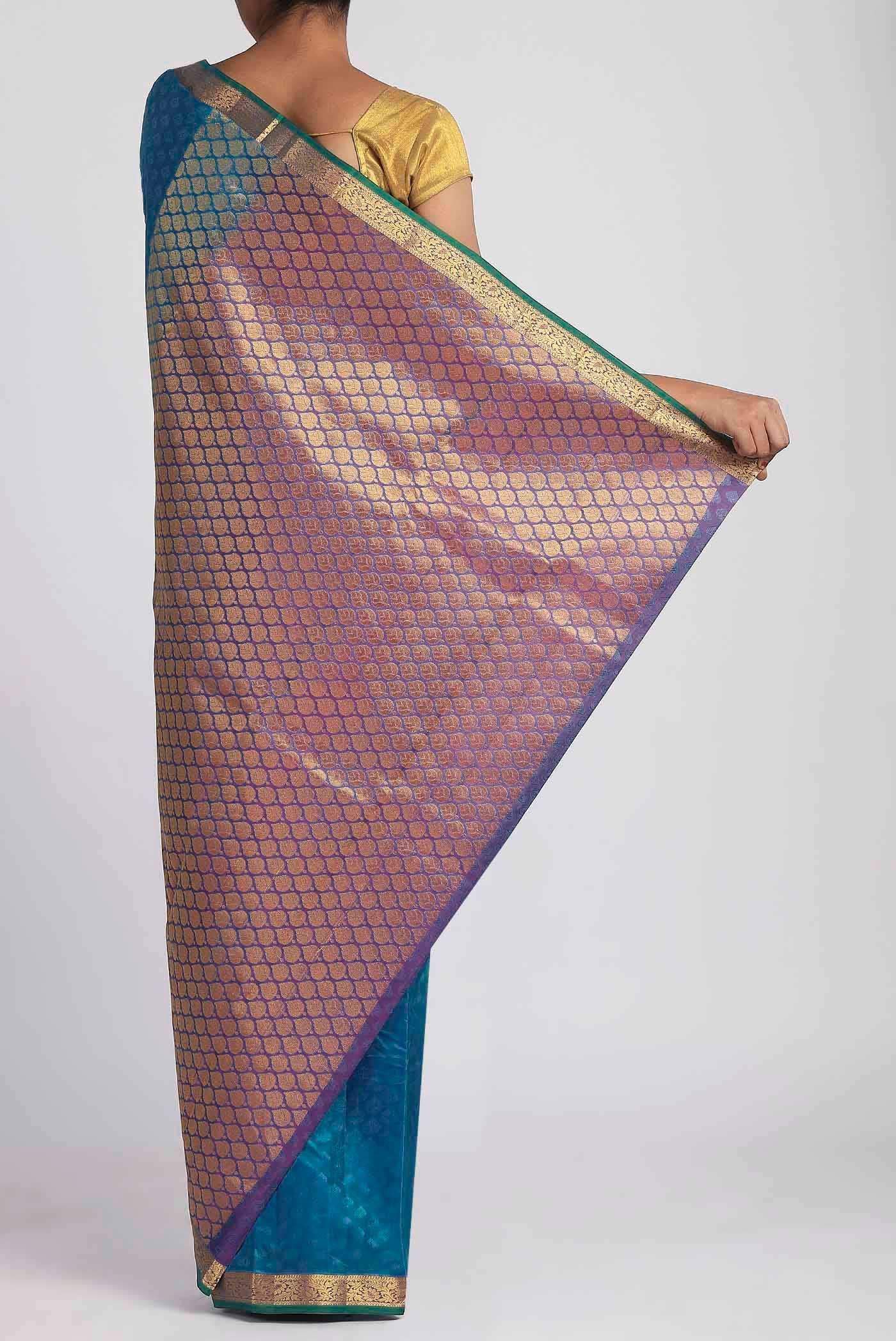 Blue Kanchipuram Silk Saree