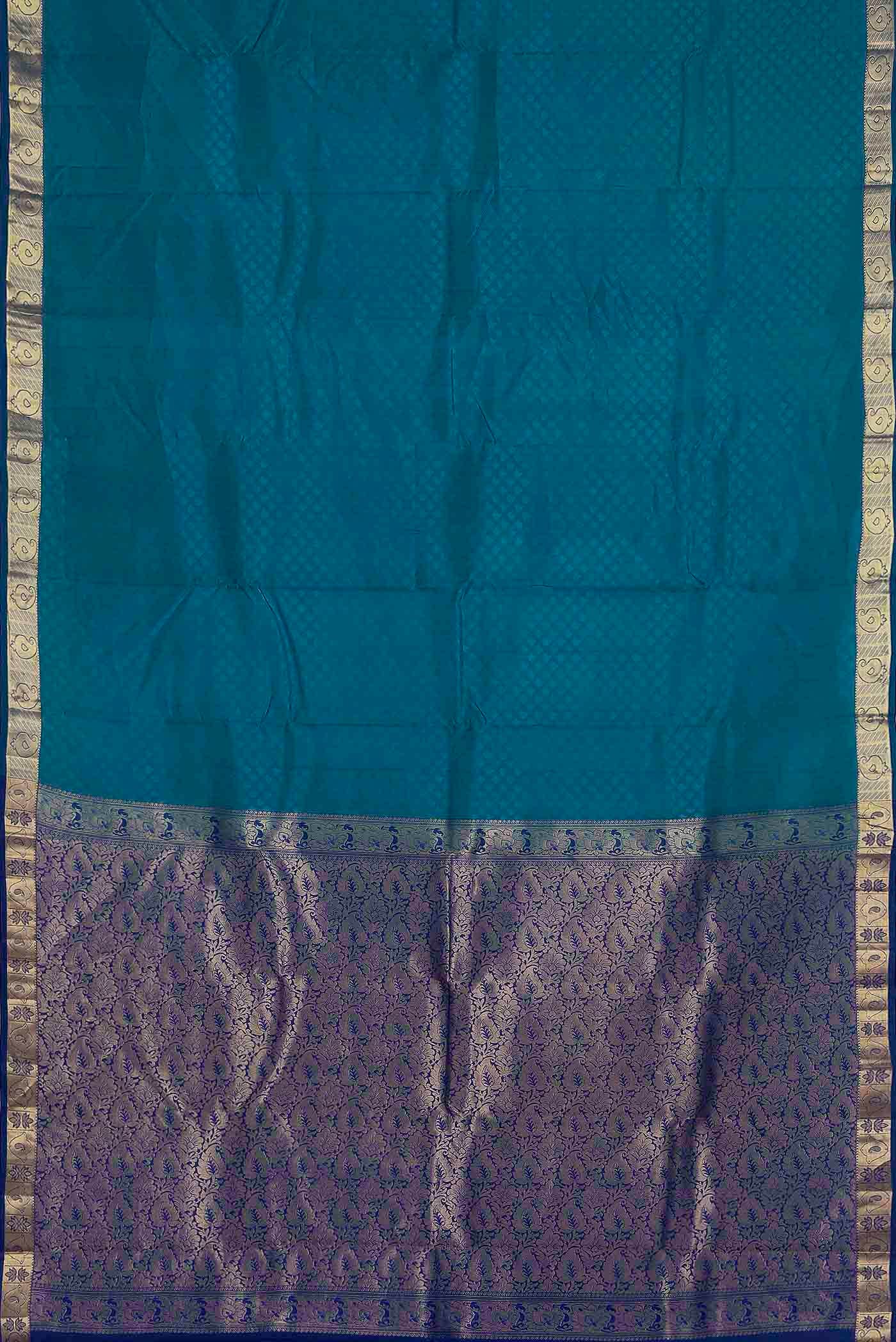 Blue Kanchipuram Silk Saree