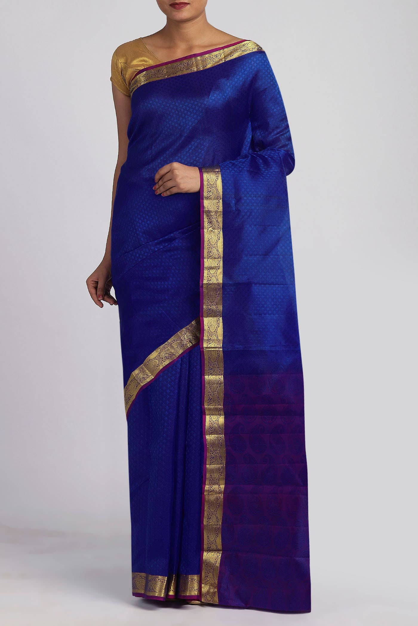 Blue Kanchipuram Silk Saree