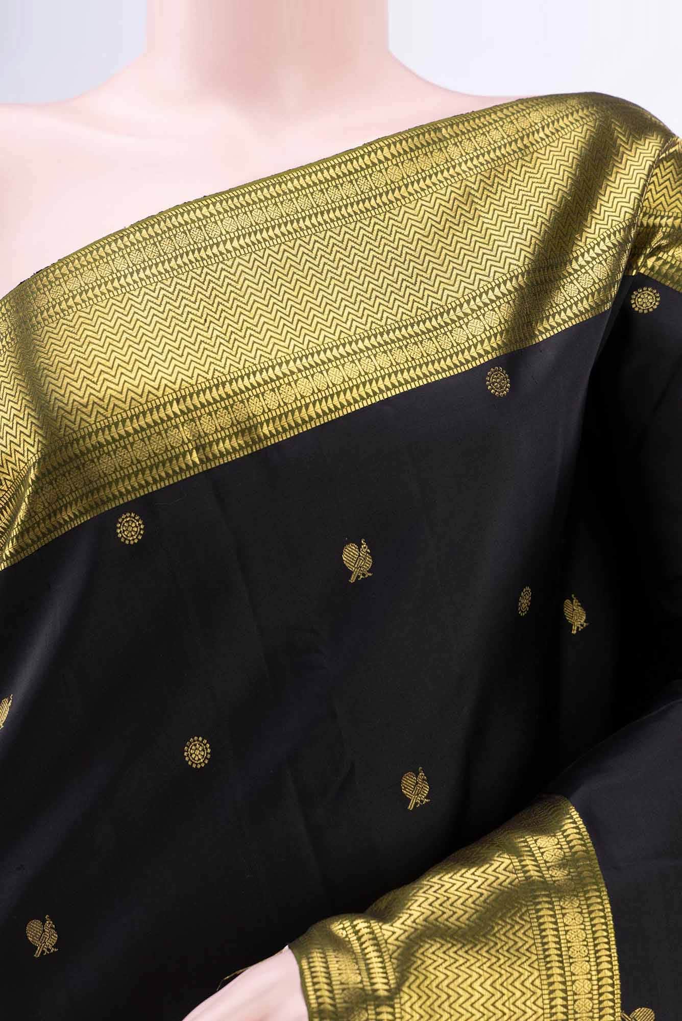 Black Kanchipuram Saree