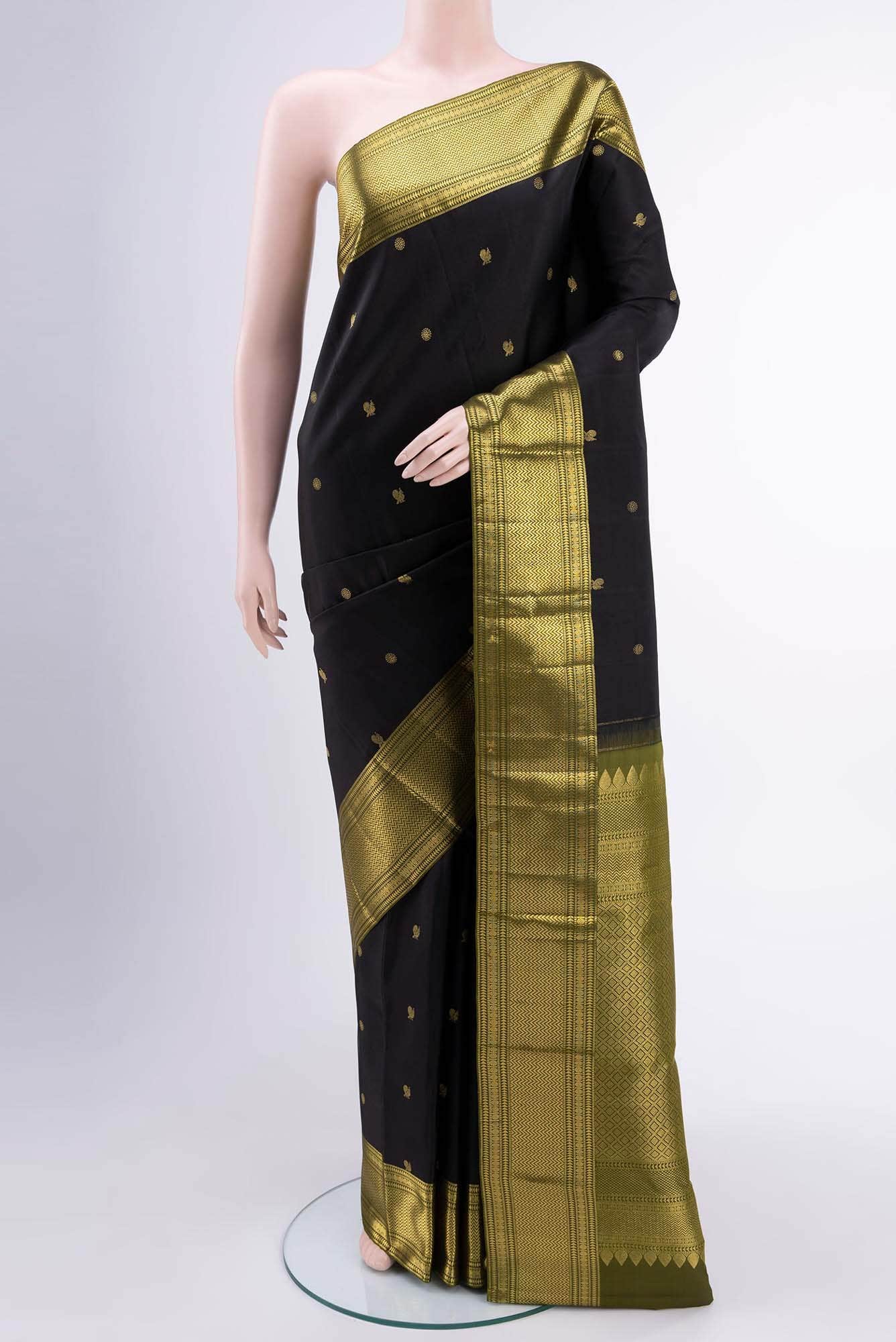 Black Kanchipuram Saree