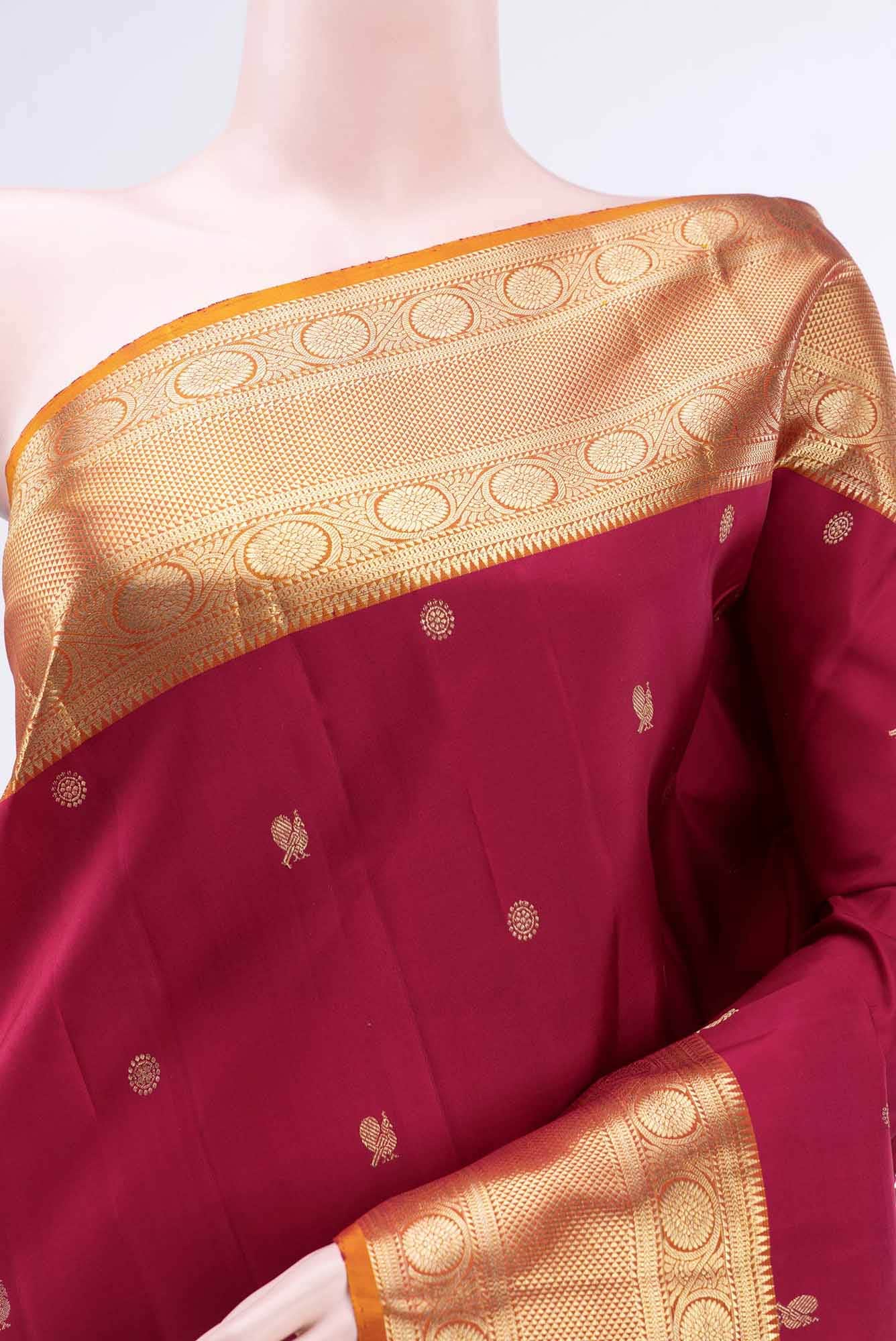 Dark Pink Kanchipuram Saree