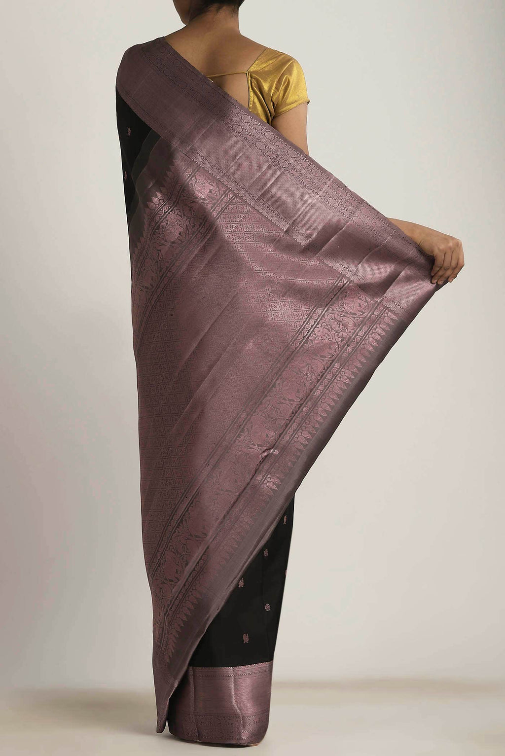 Black Kanchipuram Silk Saree