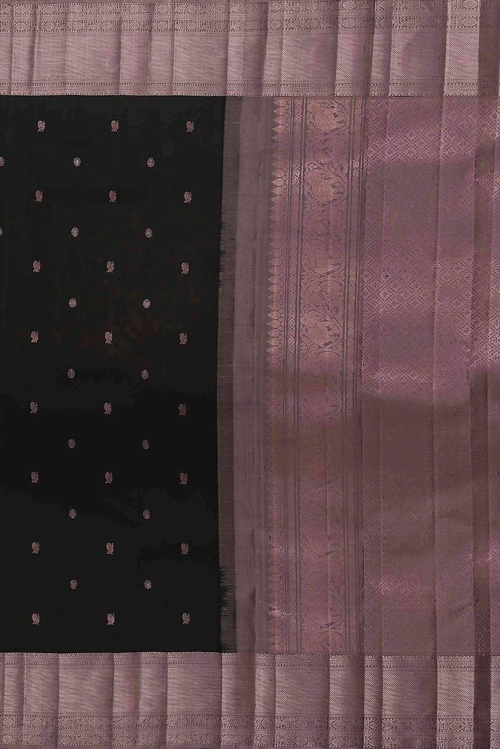Black Kanchipuram Silk Saree