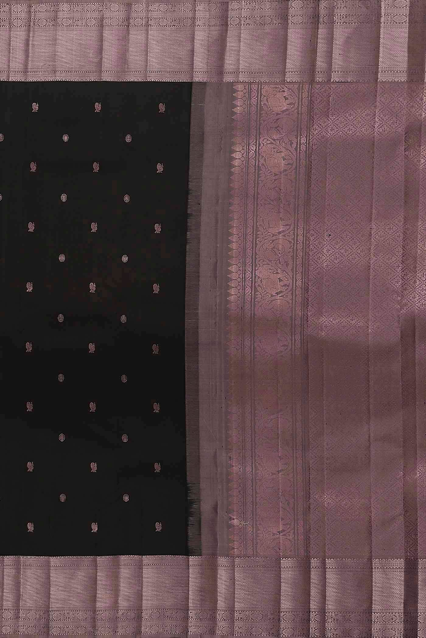 Black Kanchipuram Silk Saree