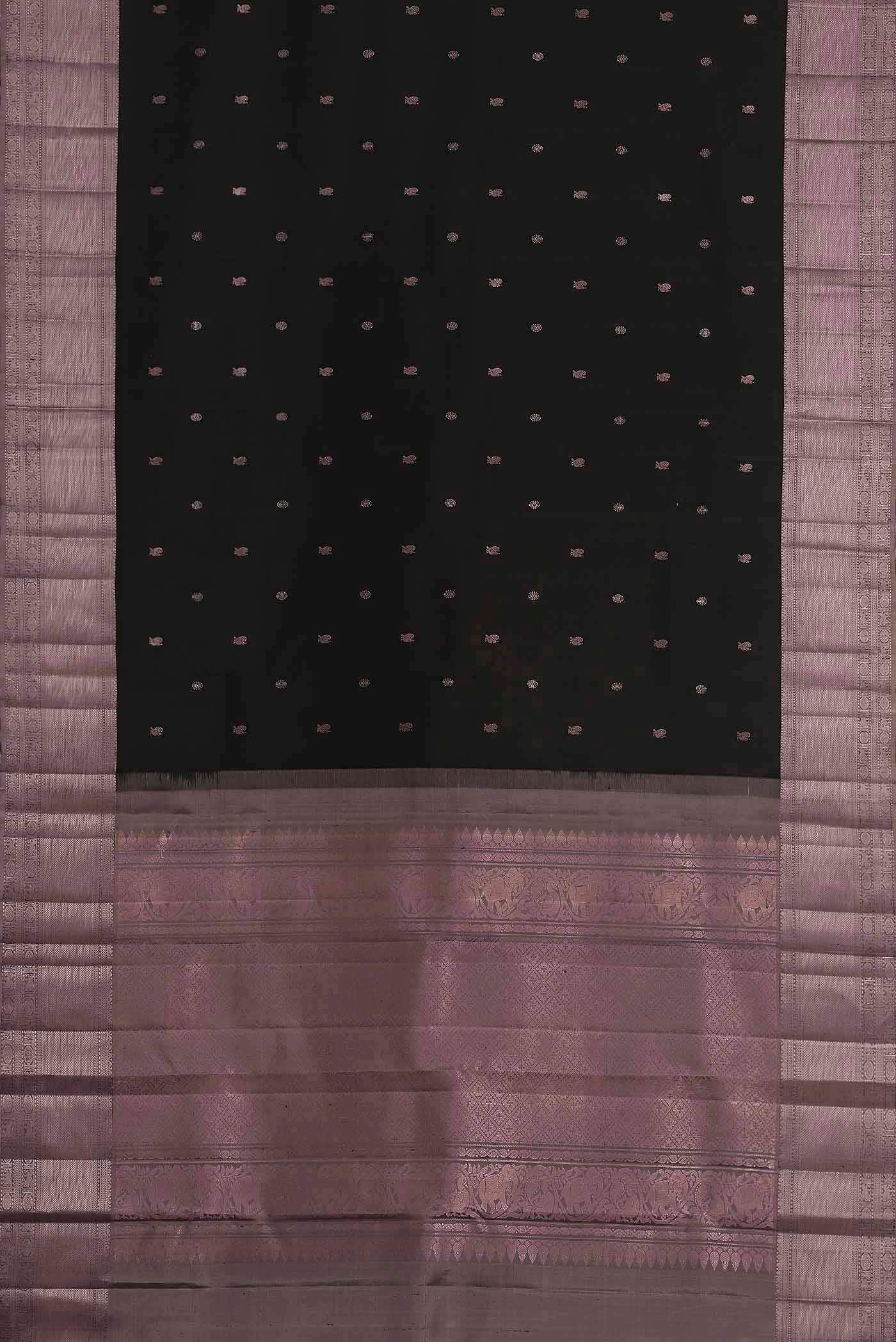 Black Kanchipuram Silk Saree