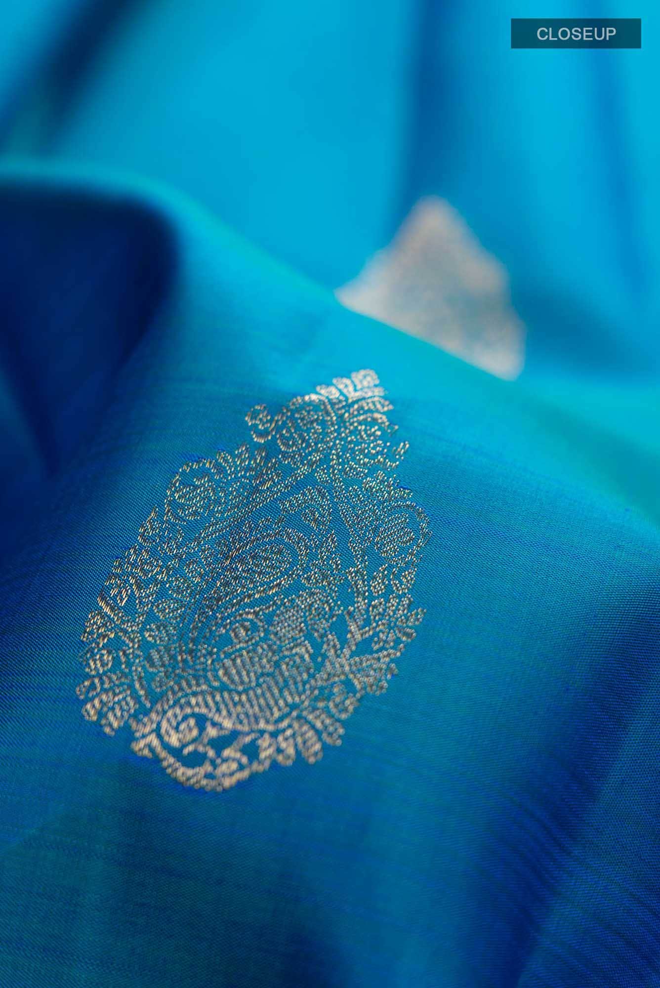 Blue Kanchipuram Saree