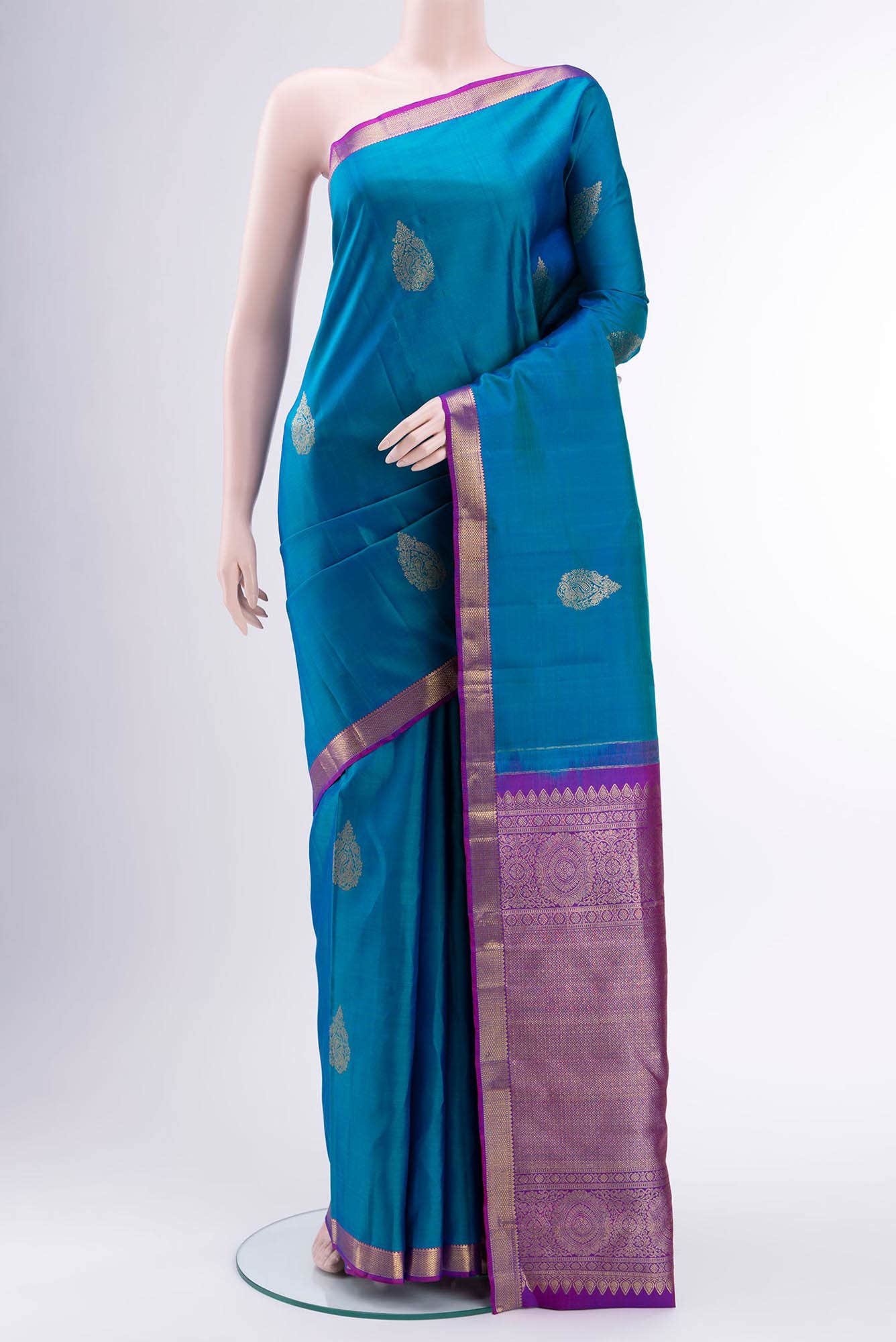 Blue Kanchipuram Saree