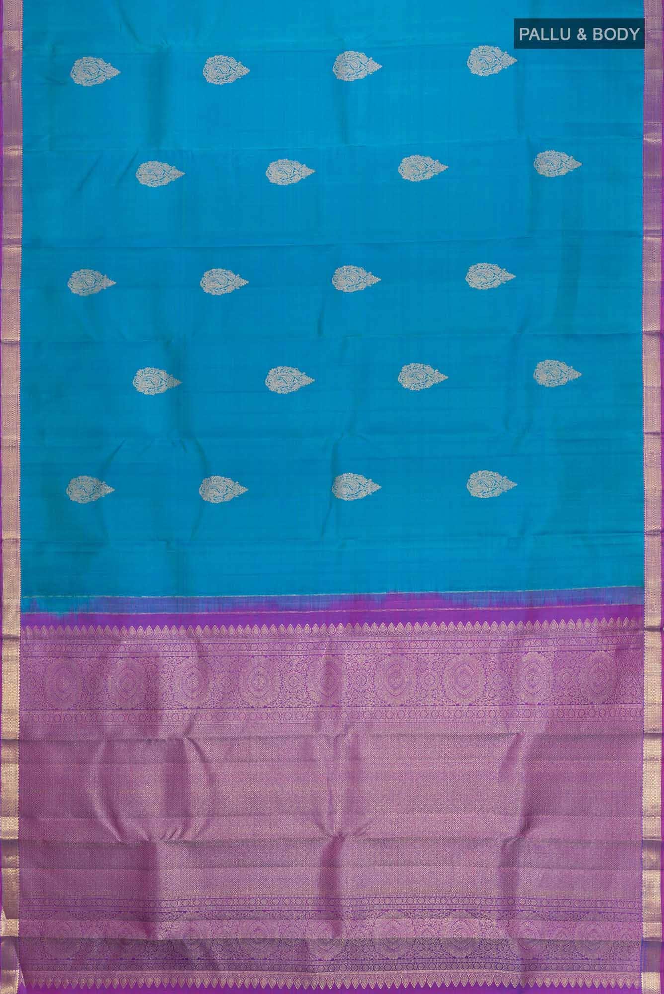 Blue Kanchipuram Saree