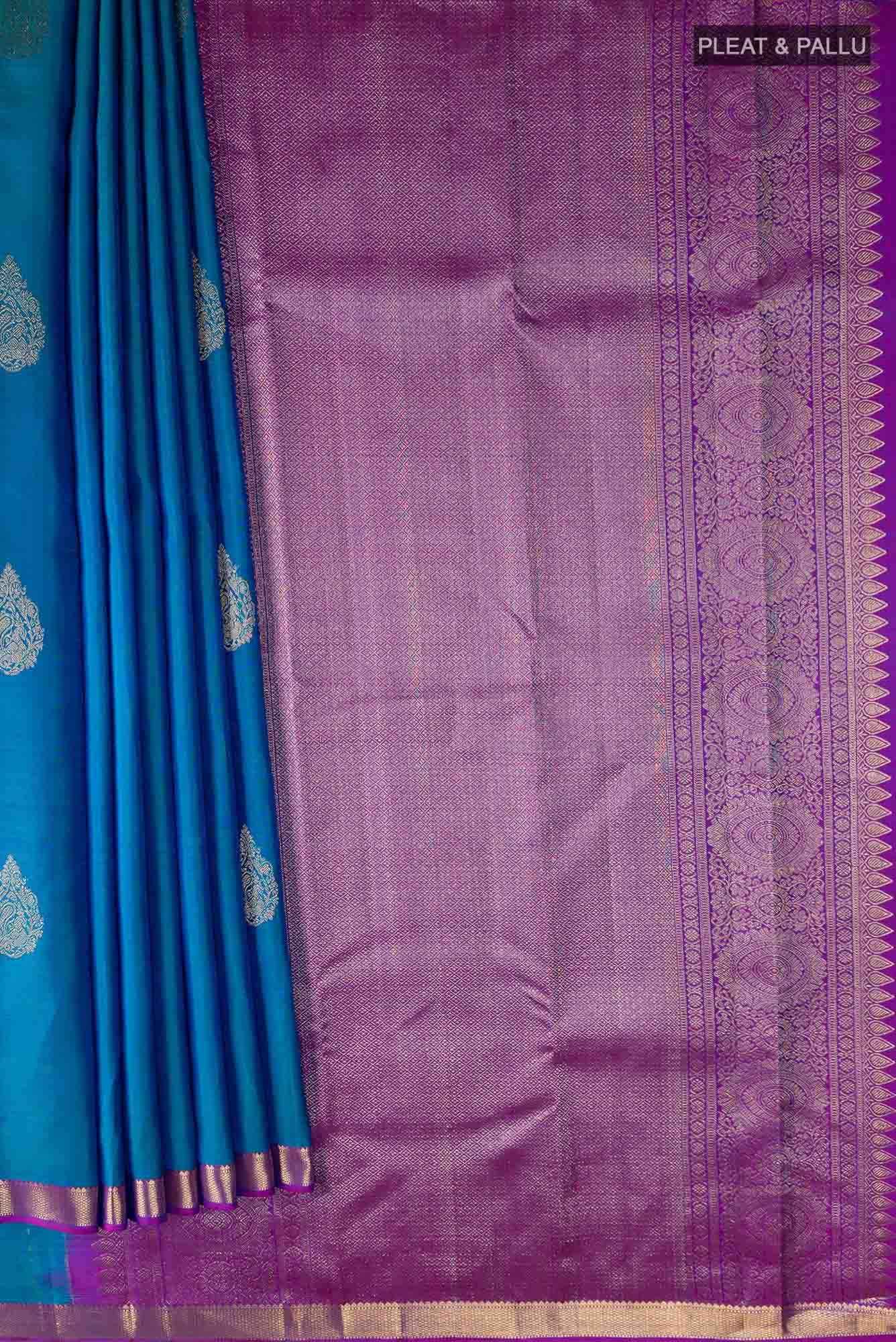 Blue Kanchipuram Saree