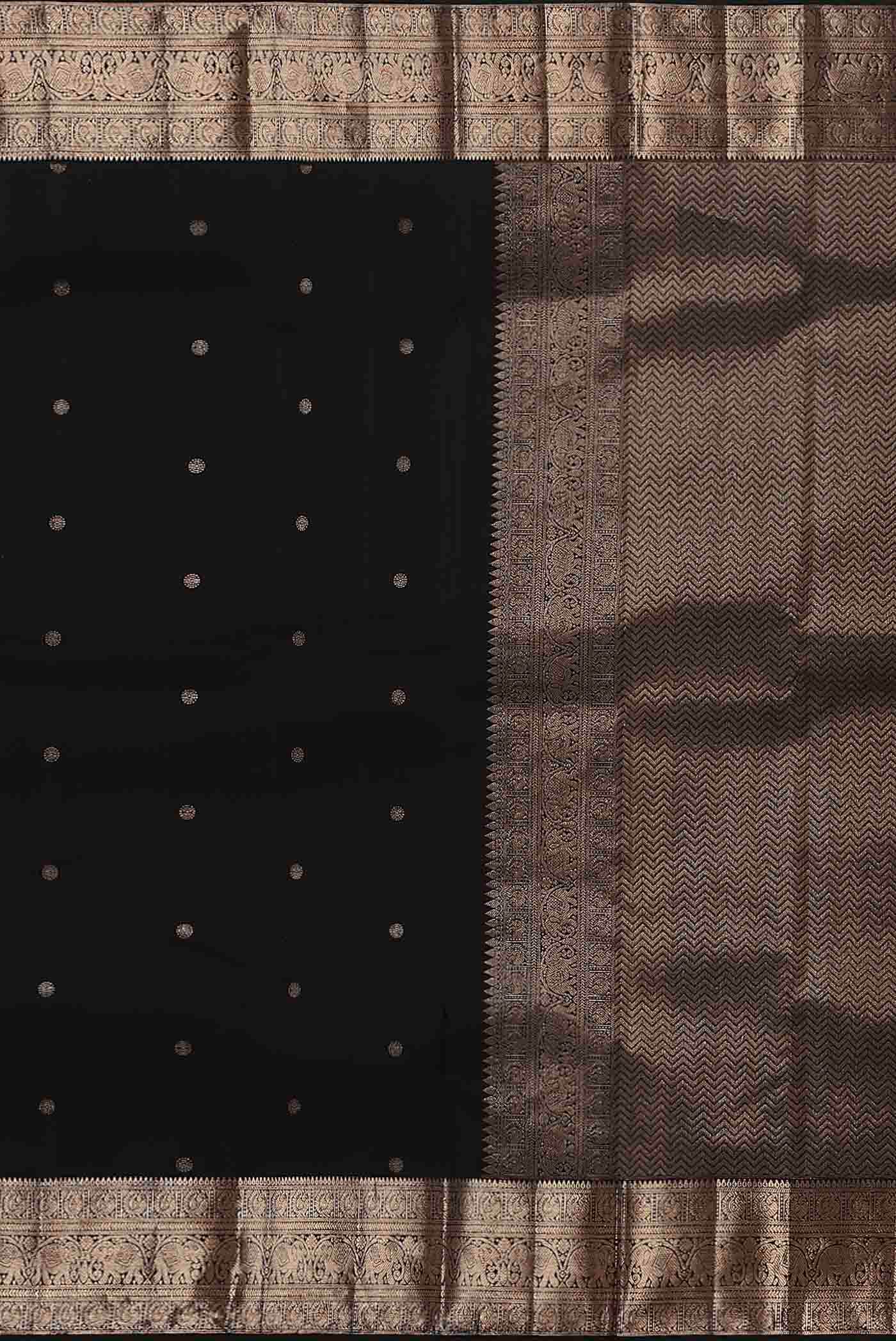 Black Kanchipuram Silk Saree