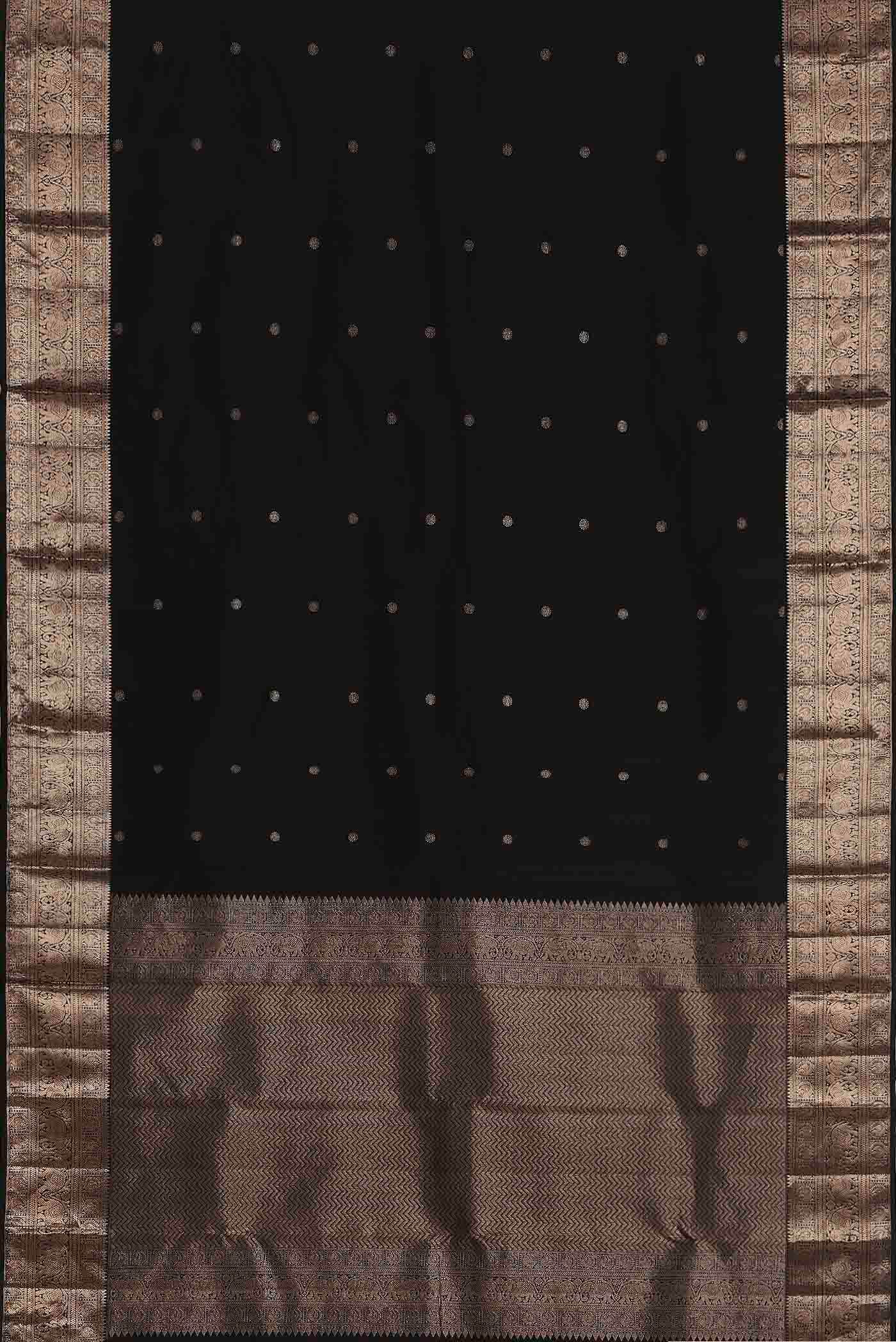 Black Kanchipuram Silk Saree