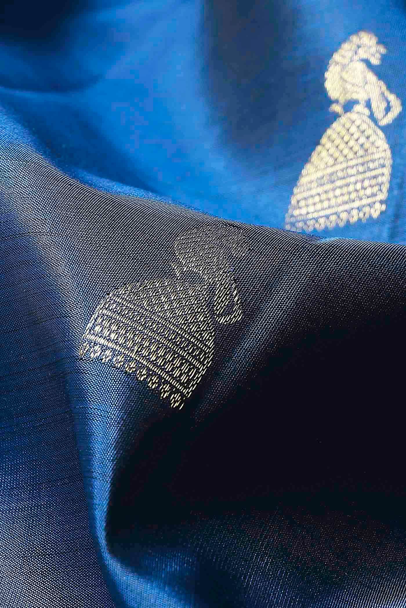 Blue Kanchipuram Silk Saree