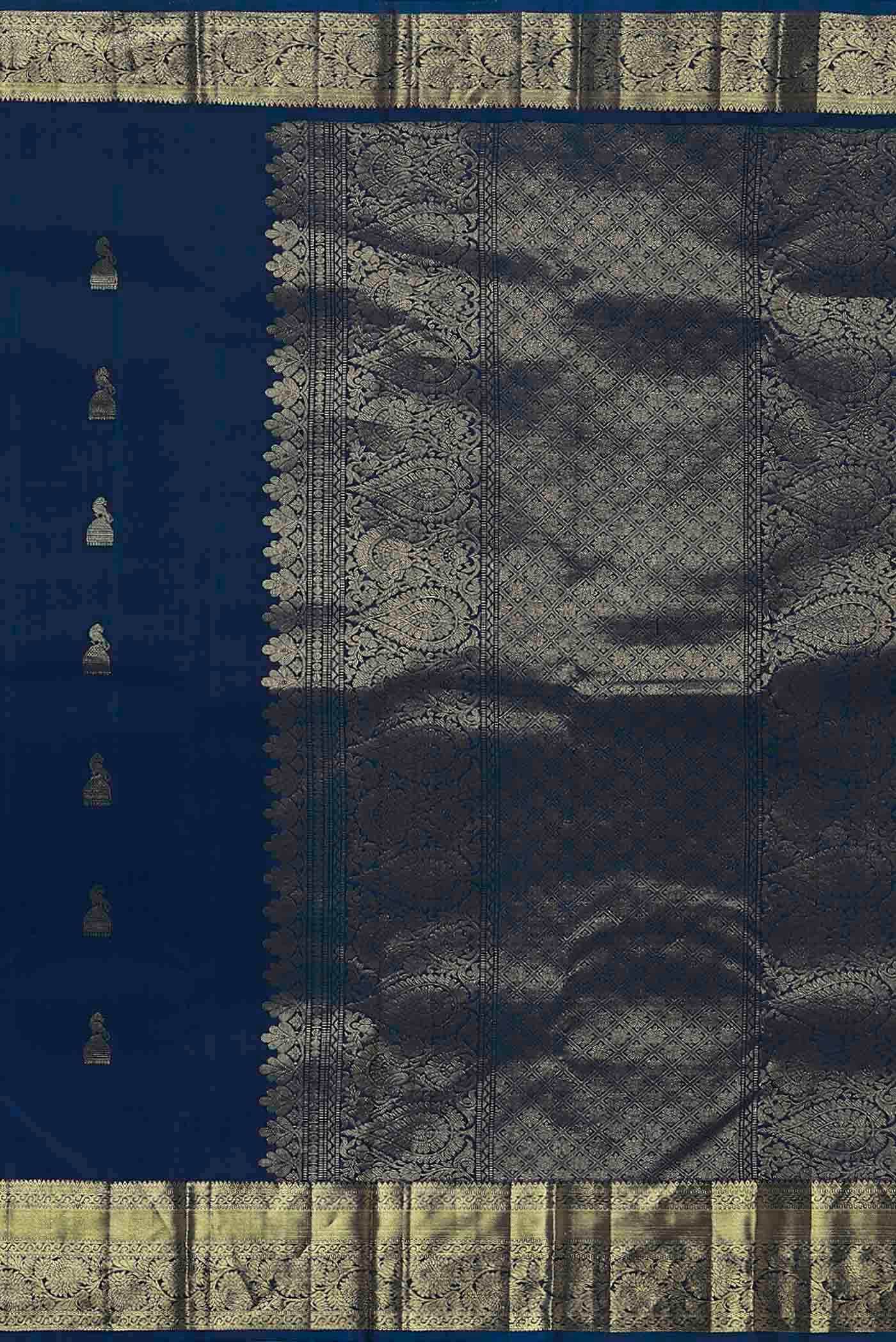 Blue Kanchipuram Silk Saree
