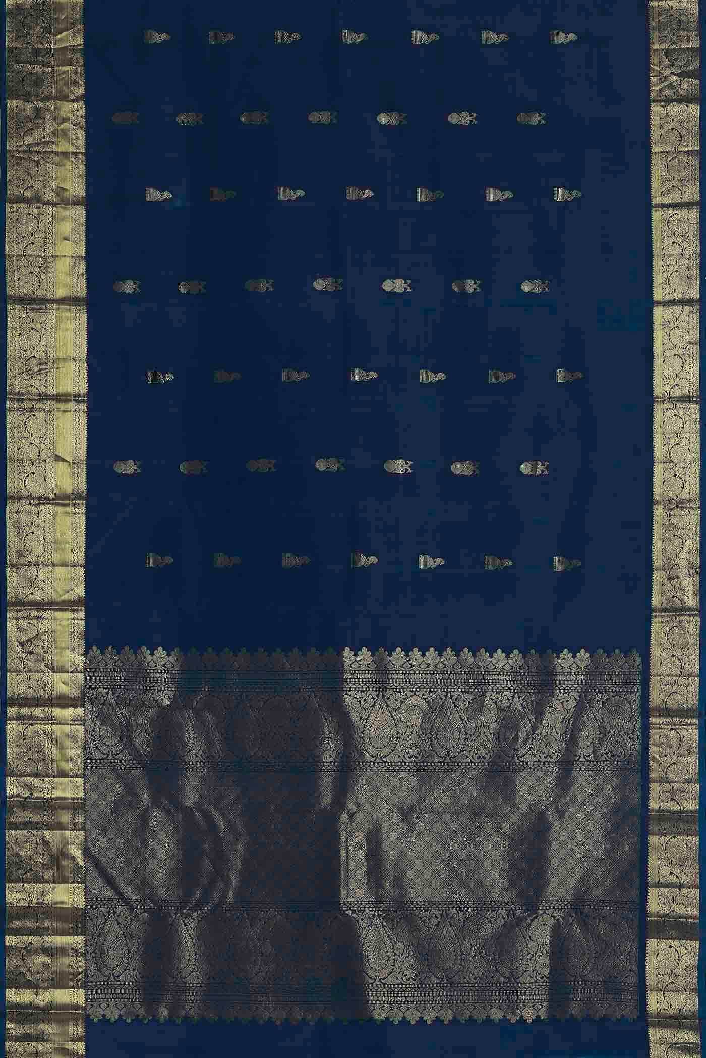 Blue Kanchipuram Silk Saree