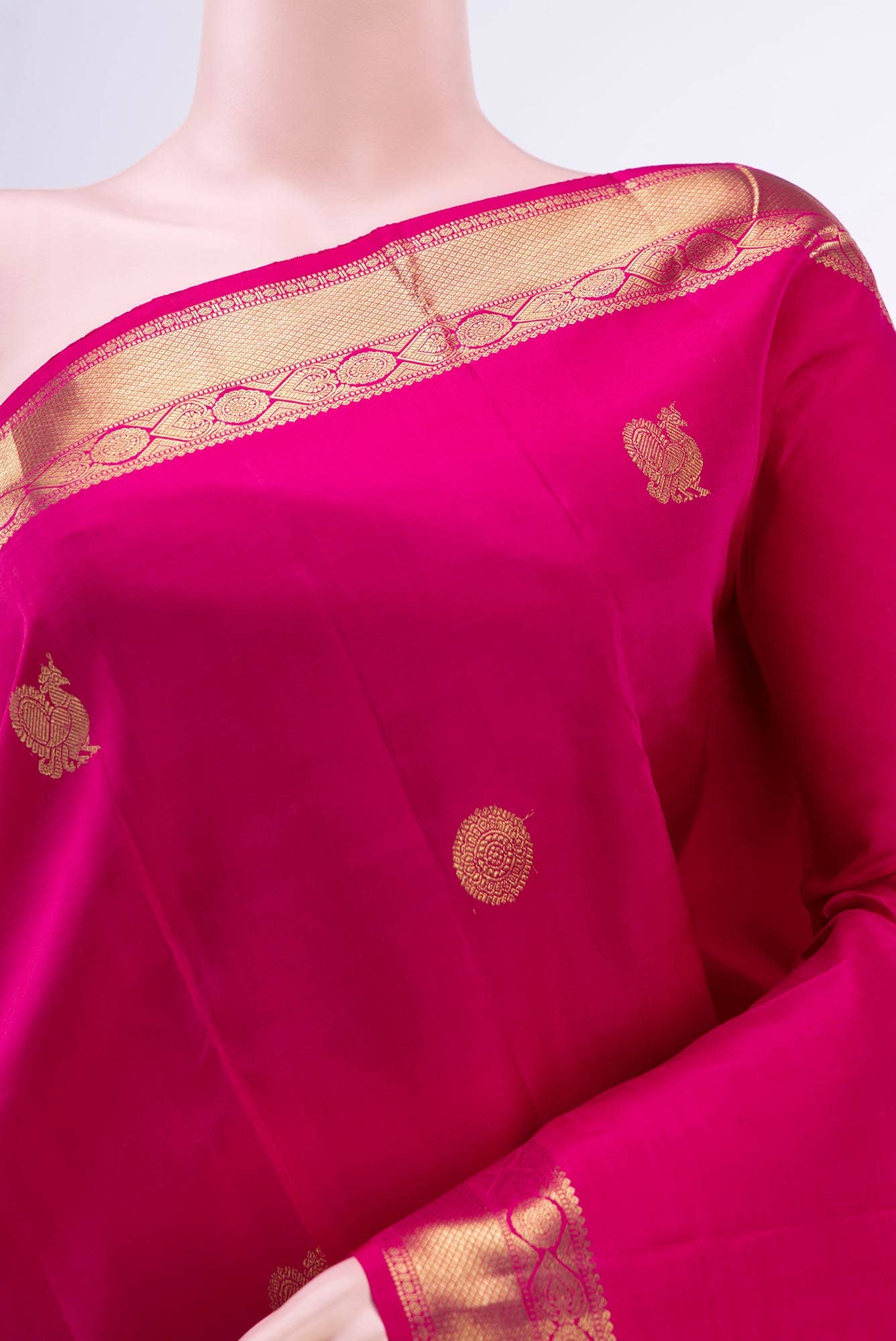 Dark Pink Kanchipuram Saree